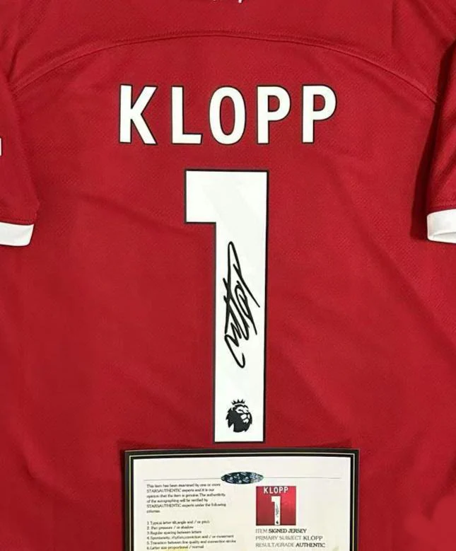 Jurgen Klopp SIGNED Liverpool 23/24 FINAL Home Jersey/Shirt - COA - 2024