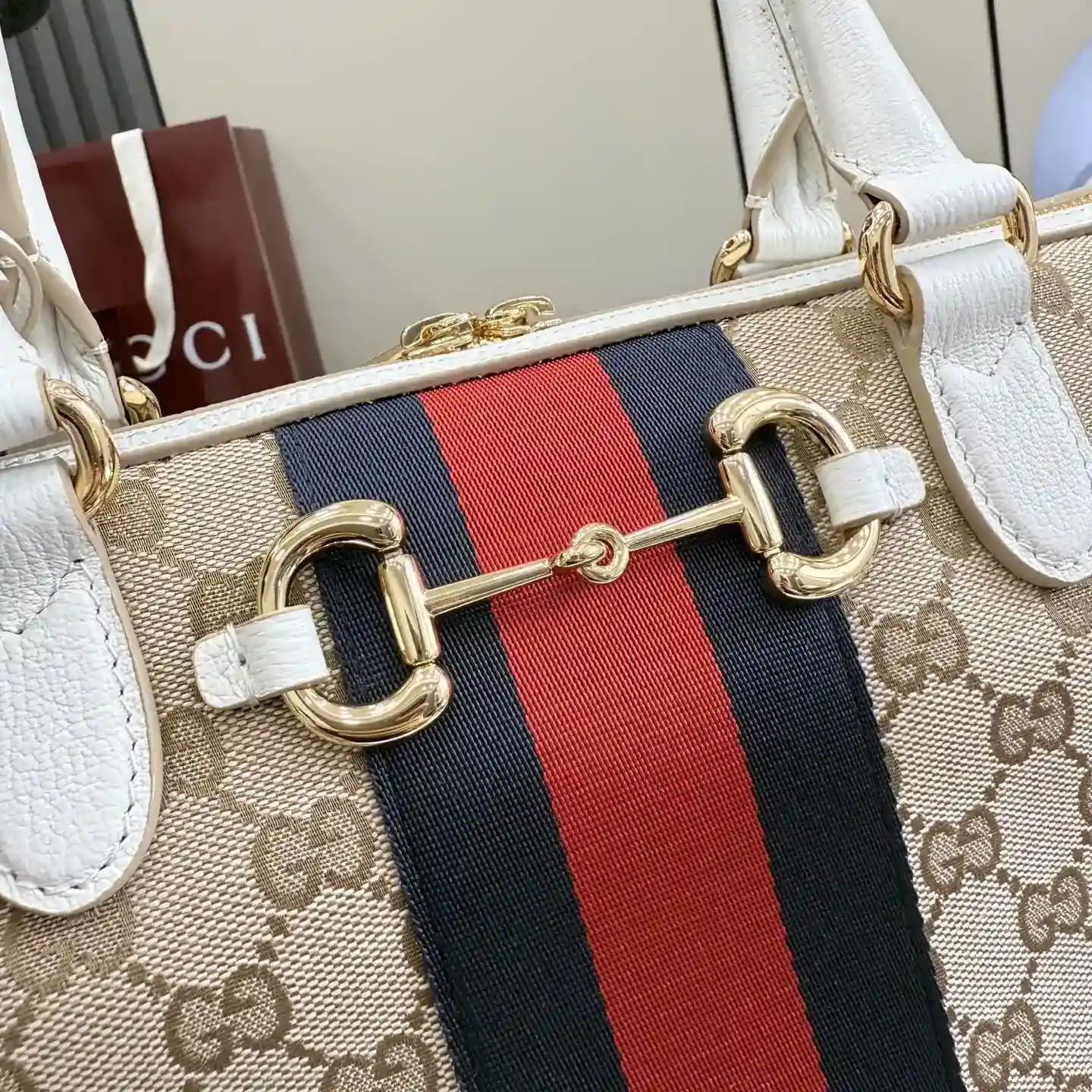 Gucci White Quilted Leather Top Handle Bag product photo from LabelPicks