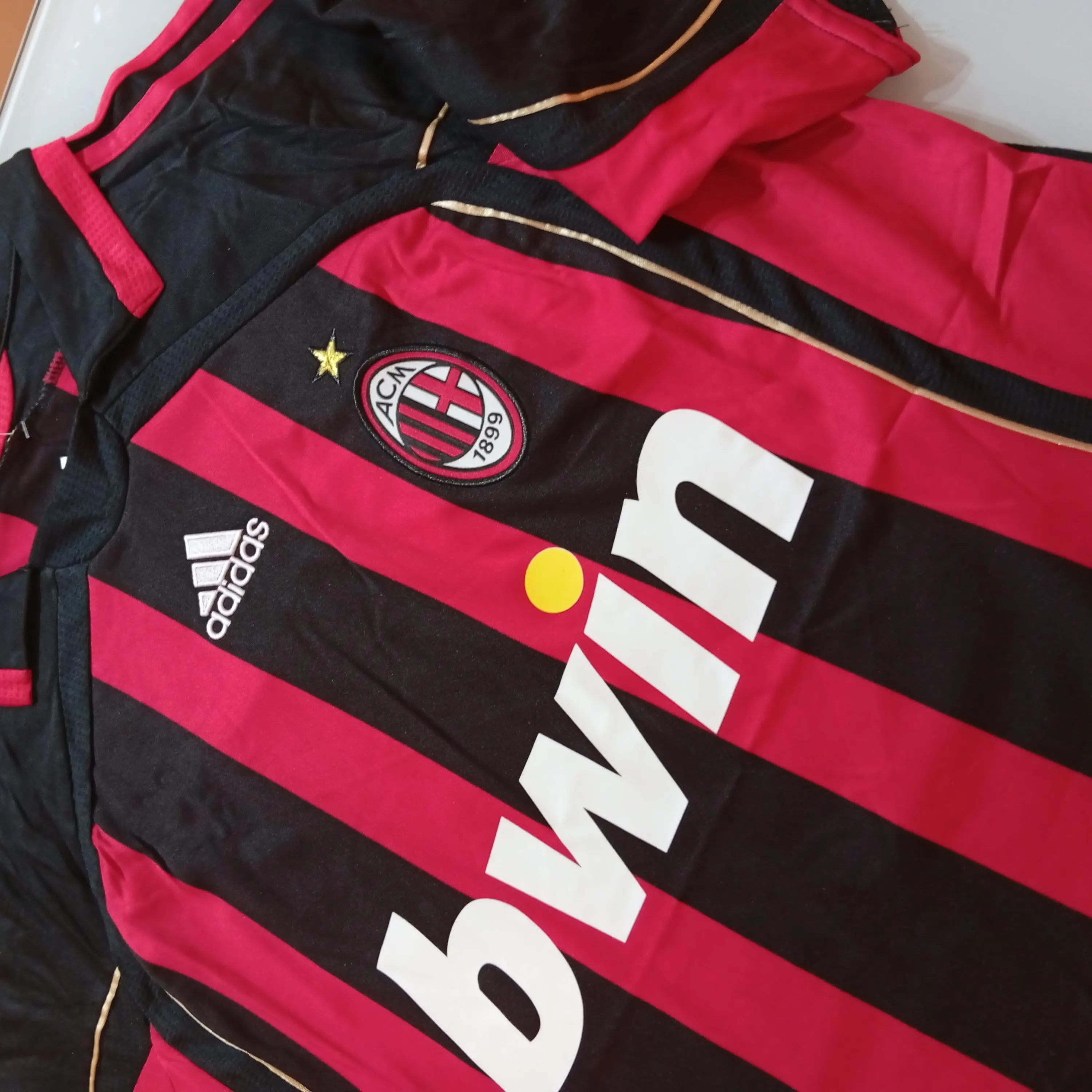 RONALDINHO Signed Autographed AC Milan #99 Soccer Jersey/Football Shirt With COA