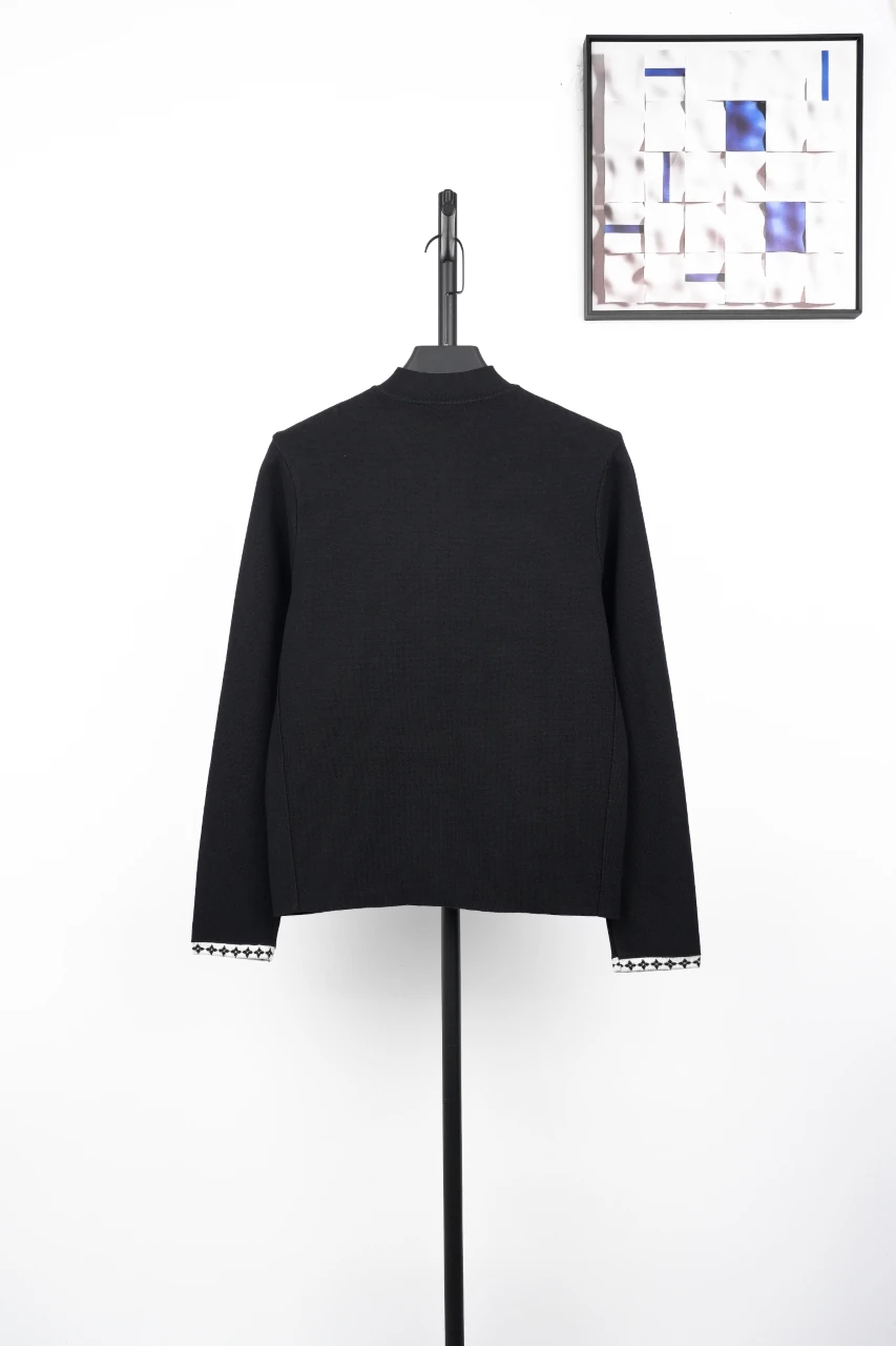 Louis Vuitton Black Collegiate Knit Cardigan Jacket product photo from LabelPicks
