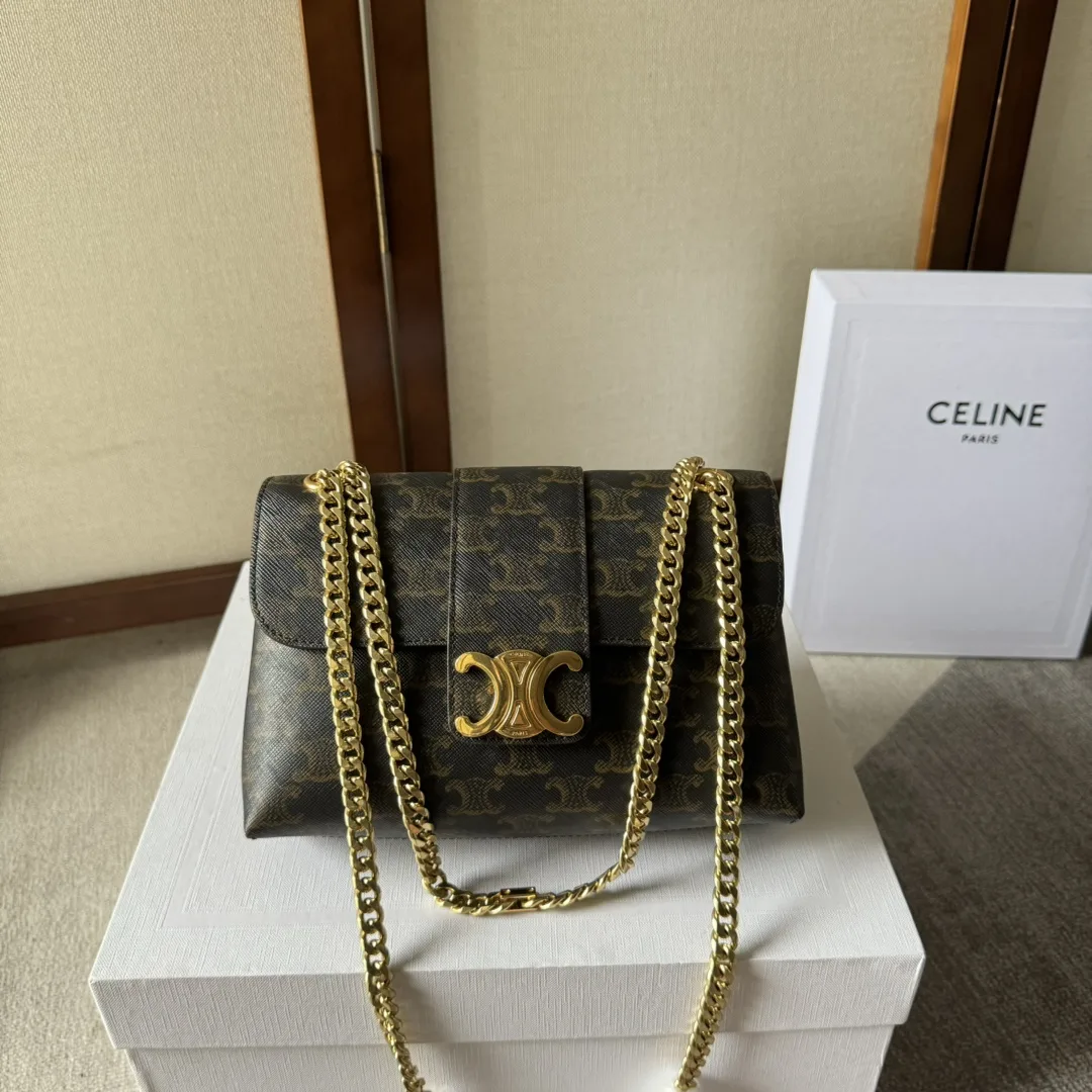 Celine Triomphe Grained Leather Crossbody Bag product photo from LabelPicks
