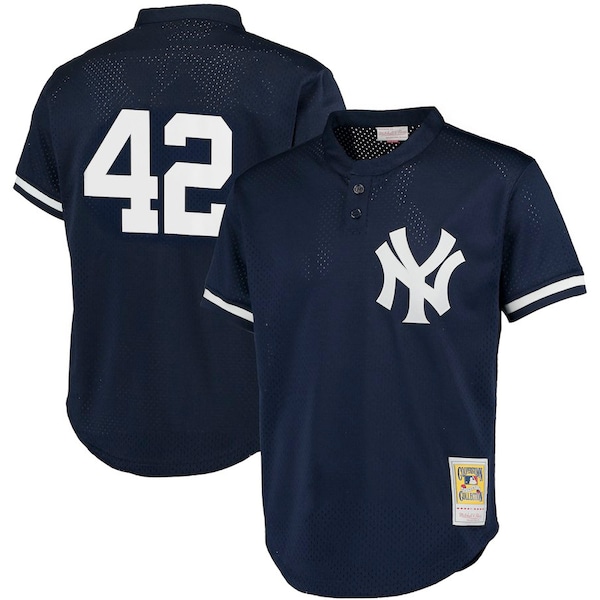 Mariano Rivera New York Yankees Cooperstown Collection Big & Tall Mesh Batting Practice Jersey - Navy