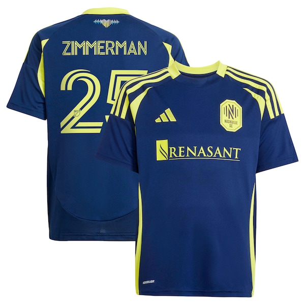 Walker Zimmerman Nashville SC adidas Youth 2025 The Heart of Nashville Kit Replica Player Jersey - Navy