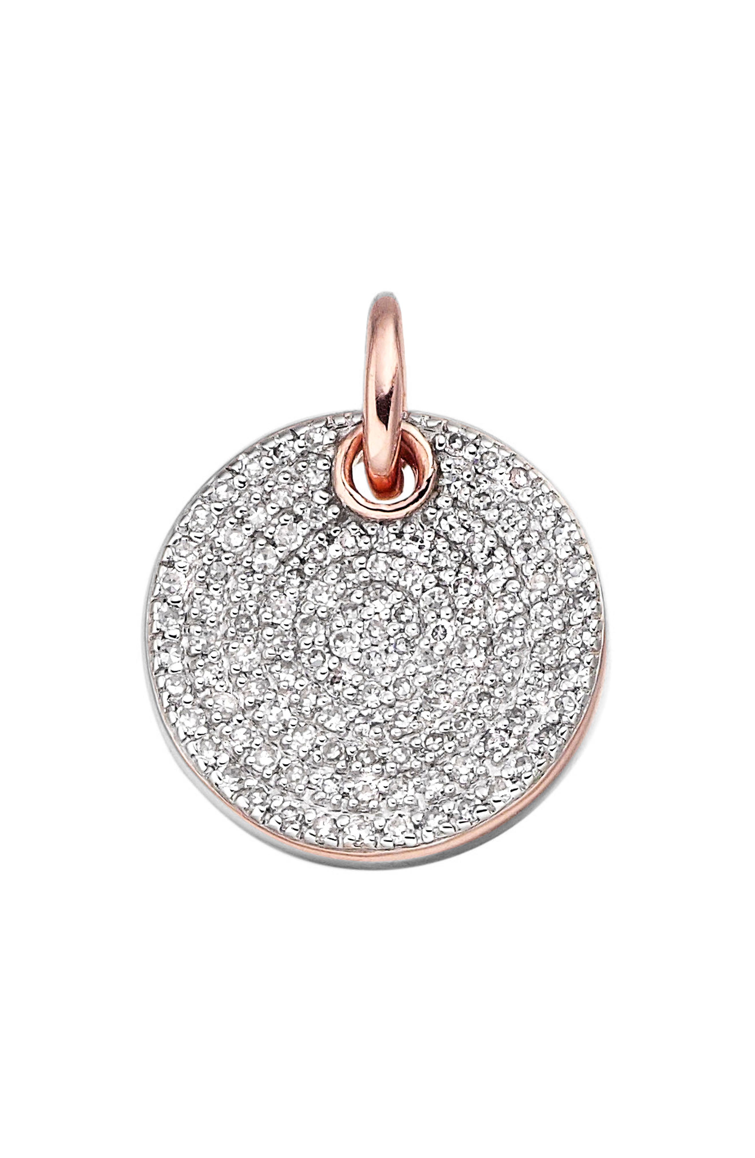 Monica Vinader Ava Diamond Disc Pendant Charm
