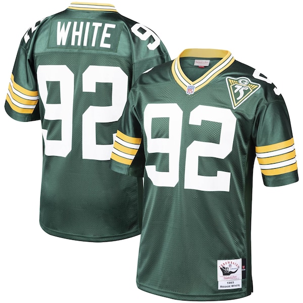 Reggie White Green Bay Packers 1993 Authentic Throwback Retired Player Jersey - Green