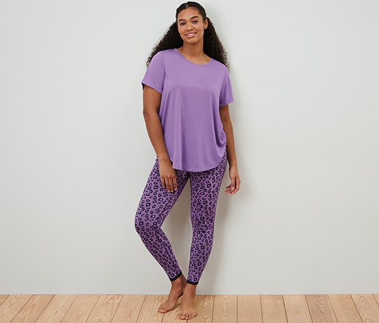 Wende-Sporttight, blau und lavendel