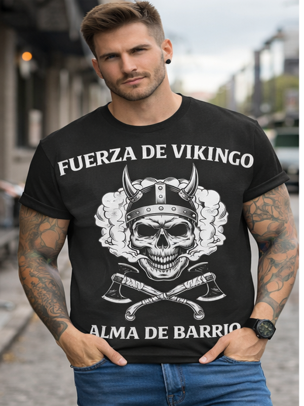 Remera “Fuerza de Vikingo” – Calle y Calavera