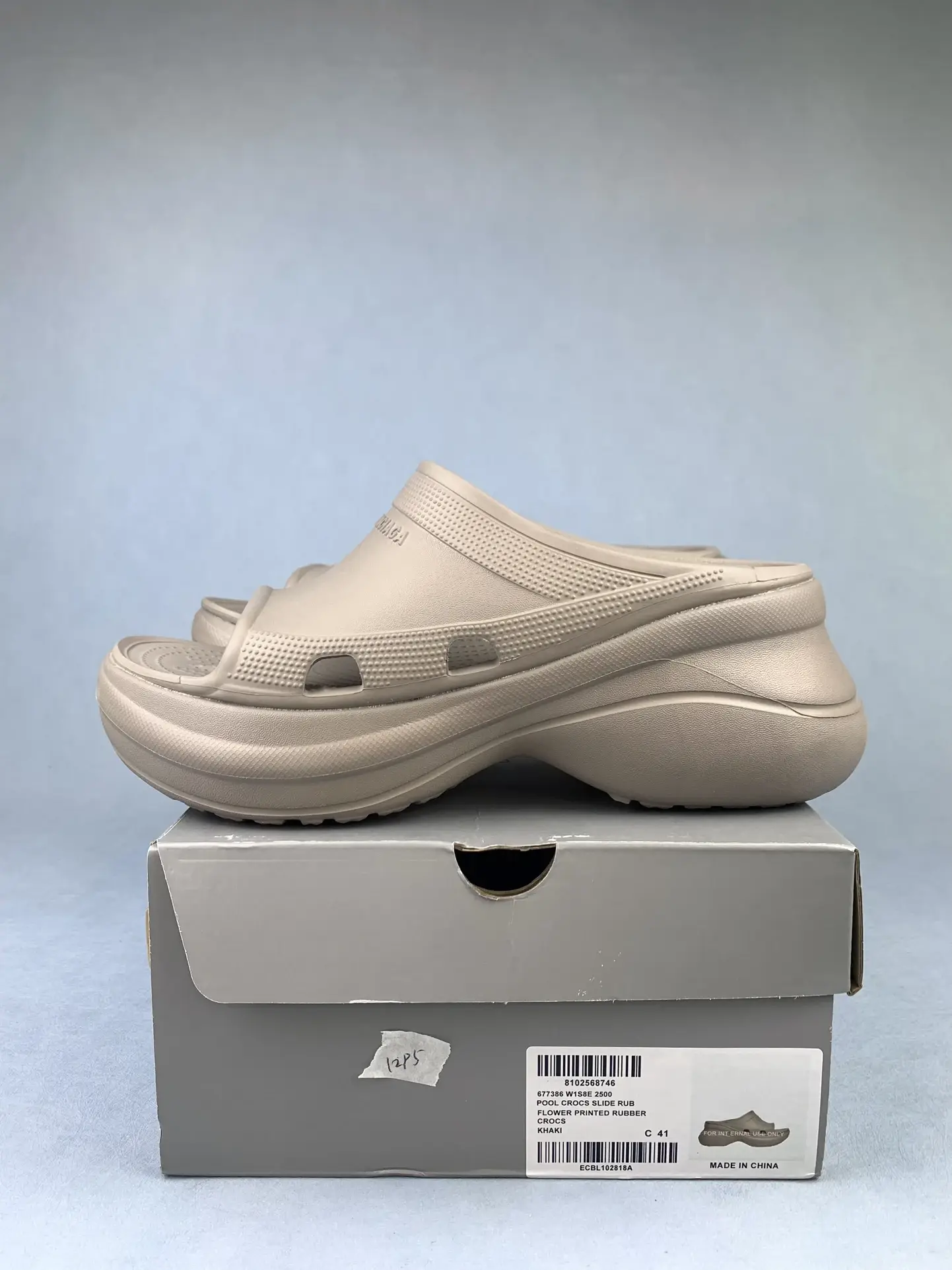 Balenciaga Pool Slide Sandal in Beige product photo from LabelPicks