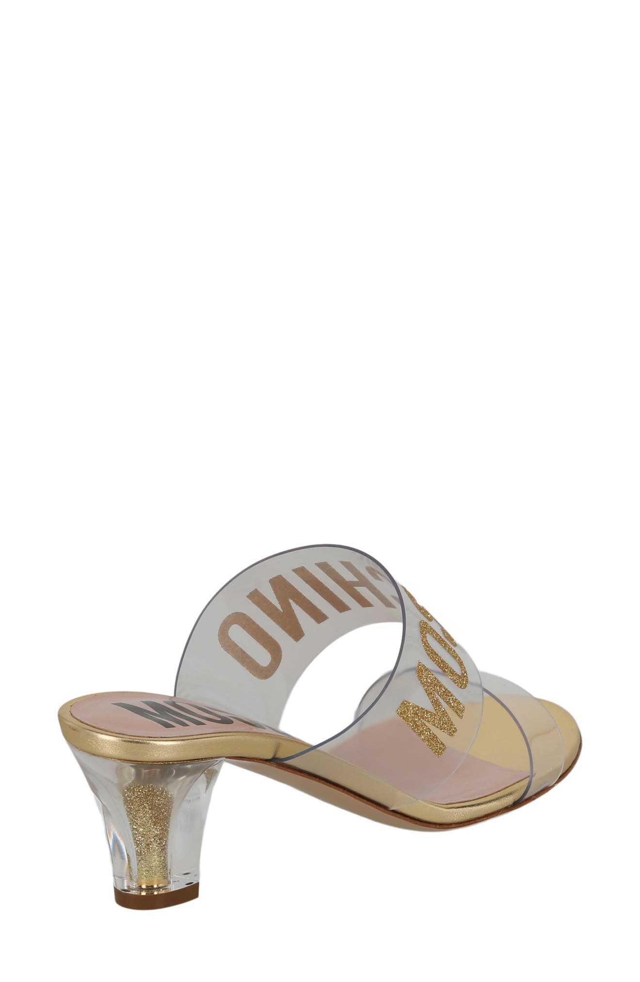 Moschino Logo Clear Strap Sandal
