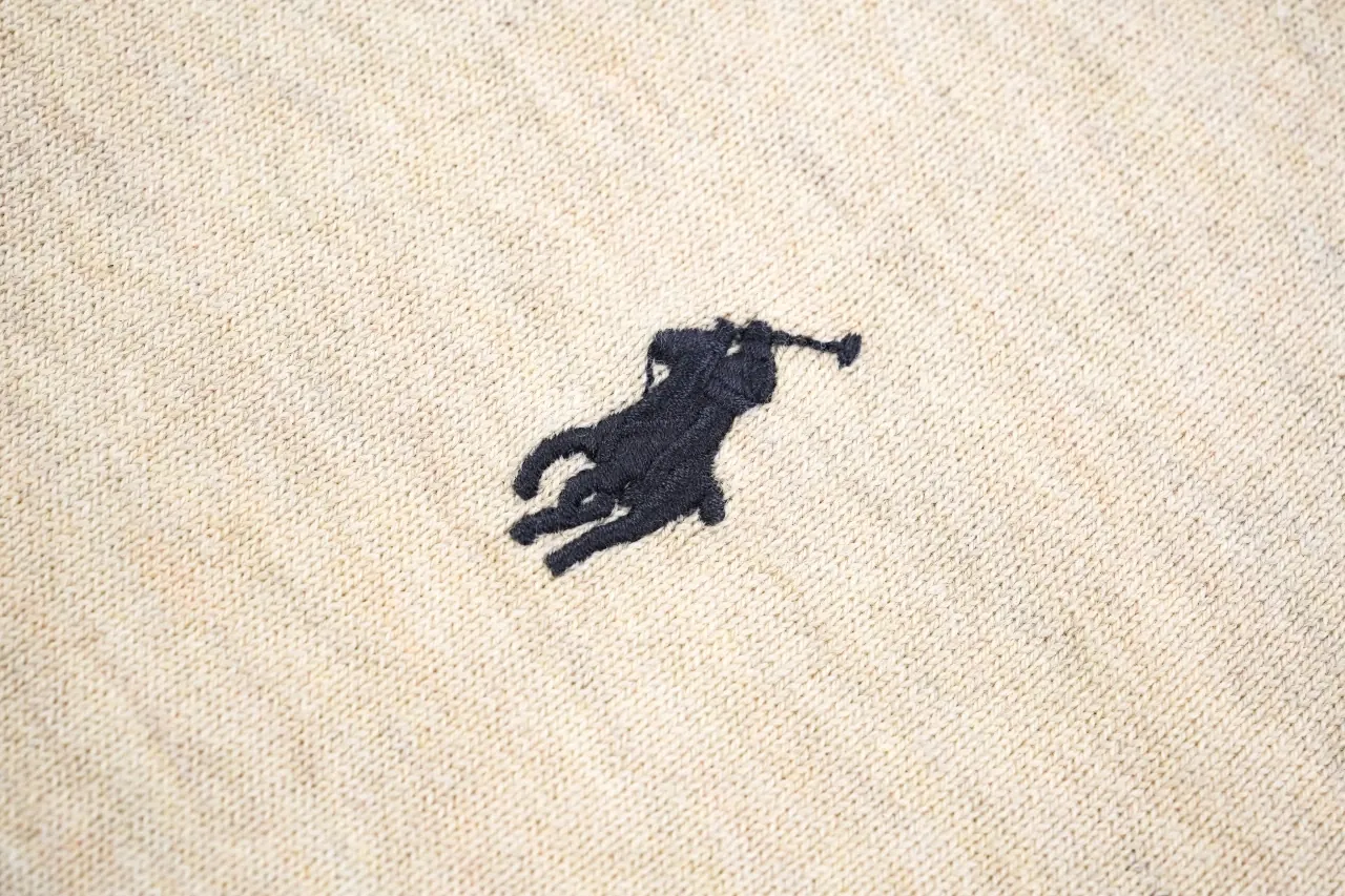 Ralph Lauren Beige Pony Embroidered Plain Knit Polo Shirt product photo from LabelPicks