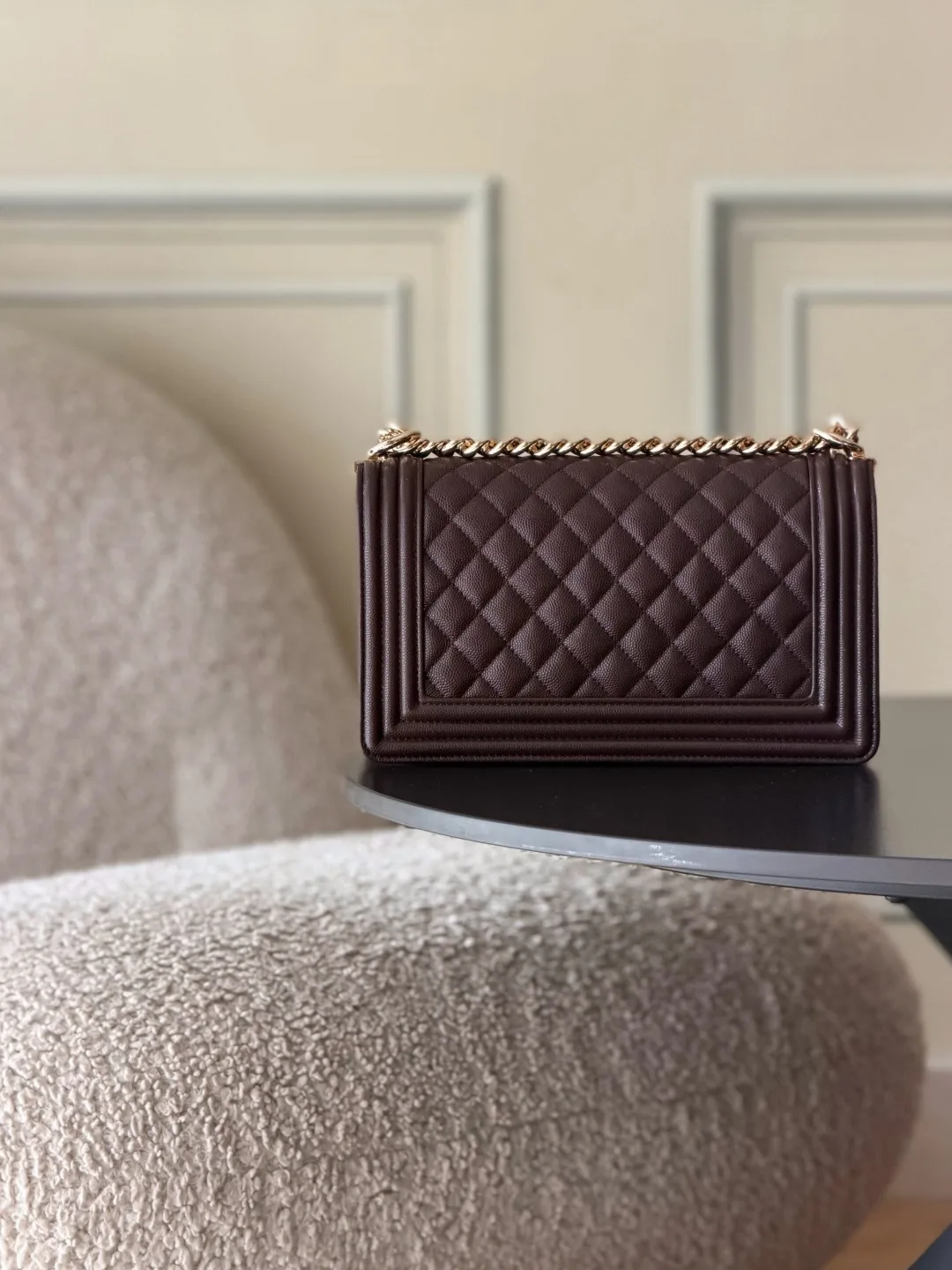 Chanel Brown Quilted Leather Shoulder Bag product photo from LabelPicks