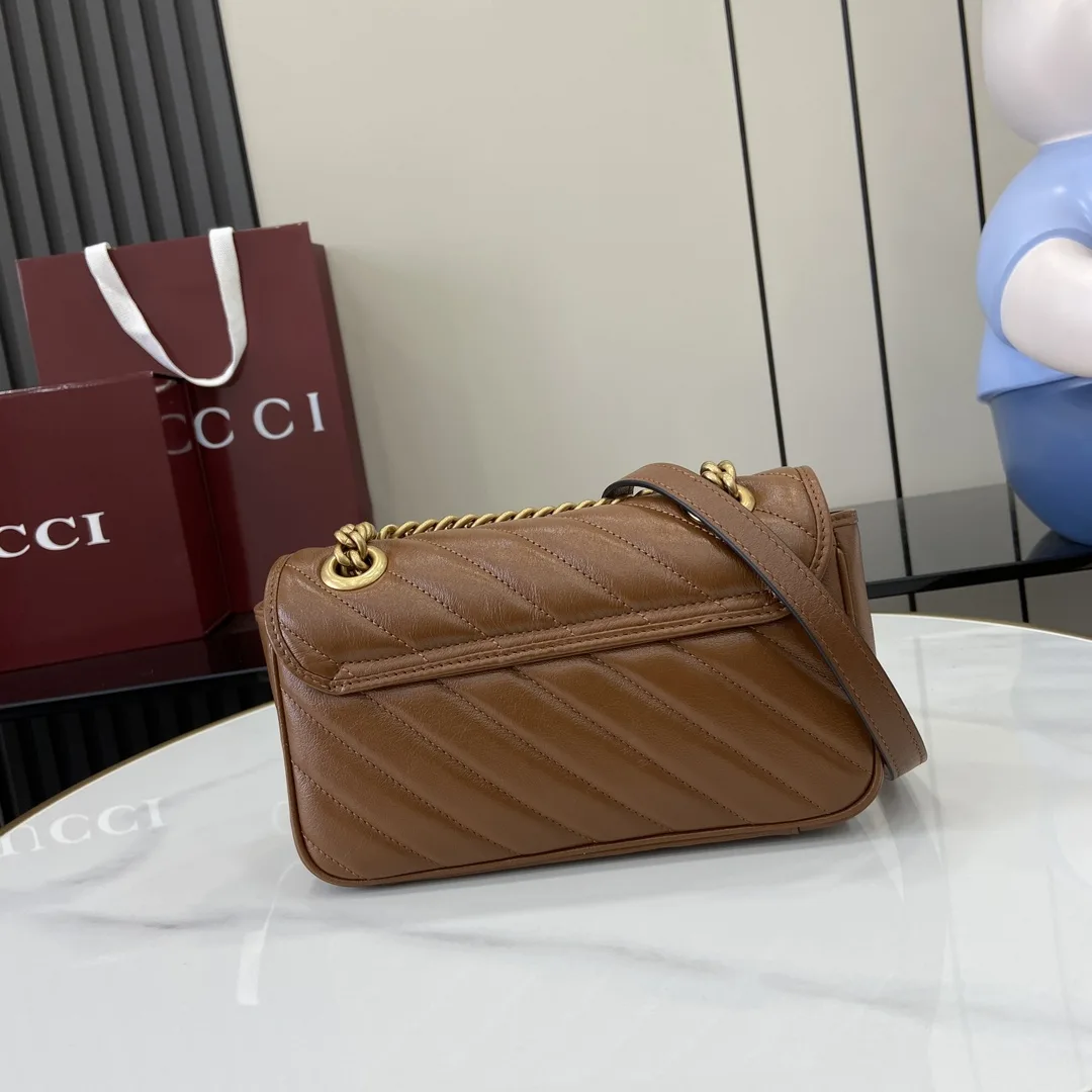 Gucci Brown Marmont GG Supreme Canvas Crossbody Bag product photo from LabelPicks