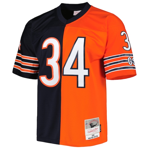 Walter Payton Chicago Bears 1985 Split Legacy Replica Jersey - Navy/Orange
