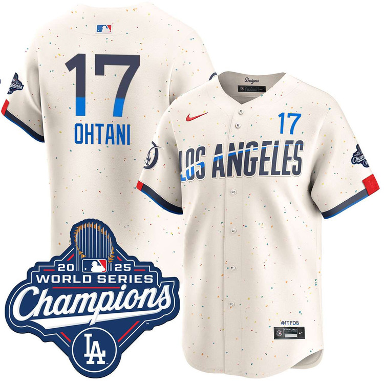 Shohei Ohtani Los Angeles Dodgers Nike 2025 World Series Champions Home Limited Jersey - Cream