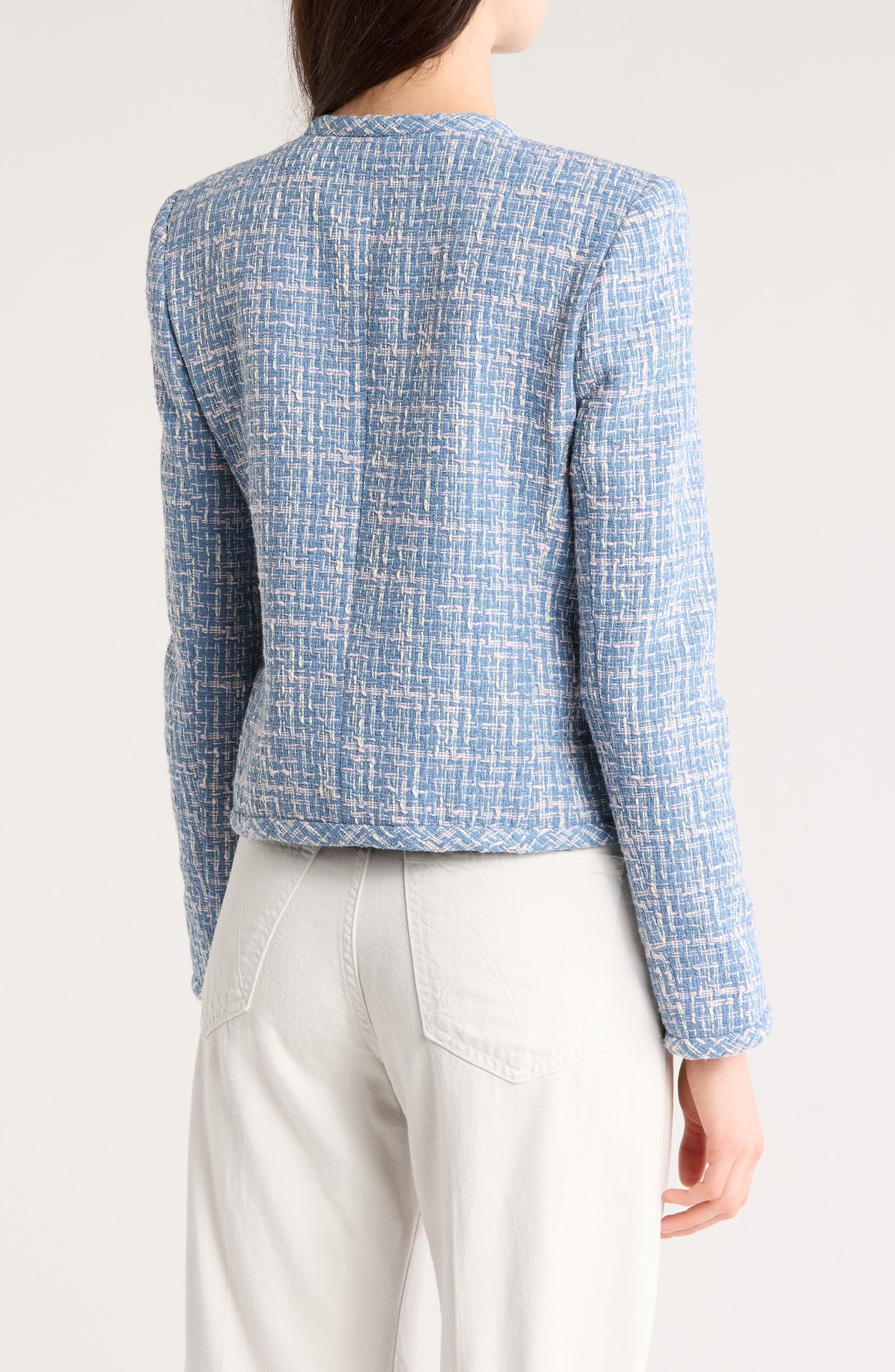 Derek Lam 10 Crosby Emilia Dome Button Tweed Jacket