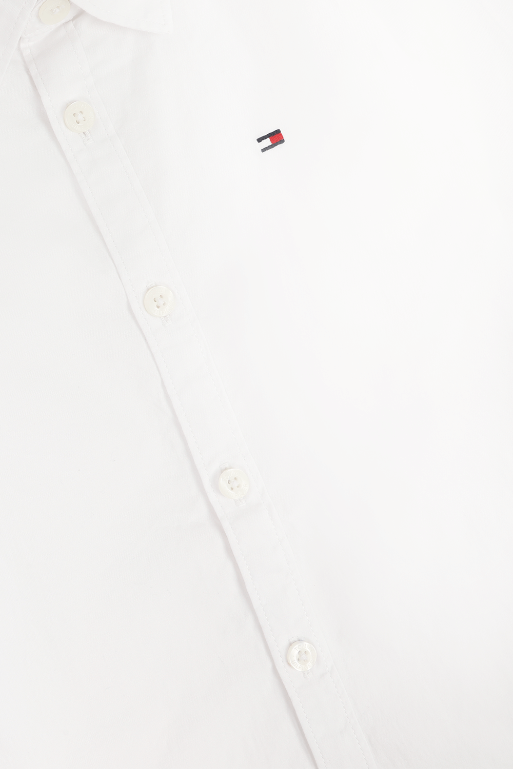 TOMMY HILFIGER KIDS גילאי 21 חודשים-6 שנים חולצה מכופתרת ארוכה לבנה