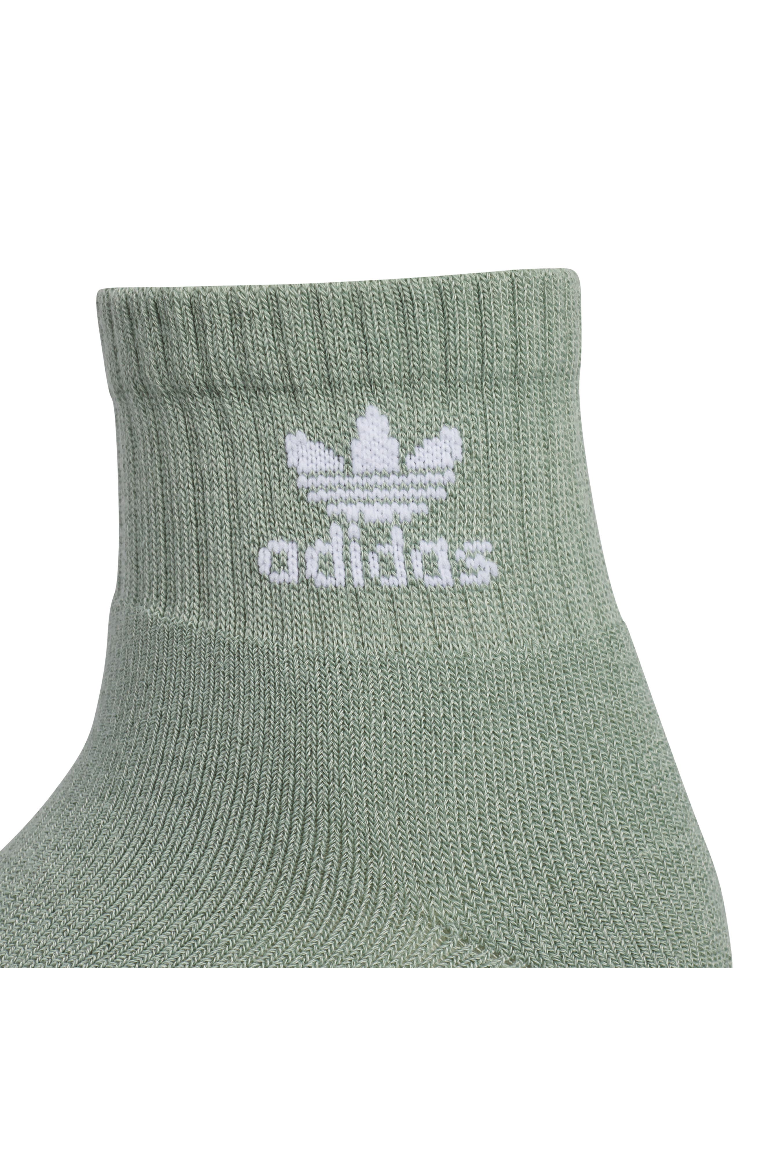 adidas Kids' Trefoil Assorted 6-Pack Quarter Socks