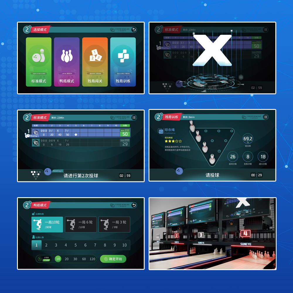 SunEye independently develops intelligent scoring and control systems with interactive entertainment functions, real-time scoring, and operational management features for better customer engagement.