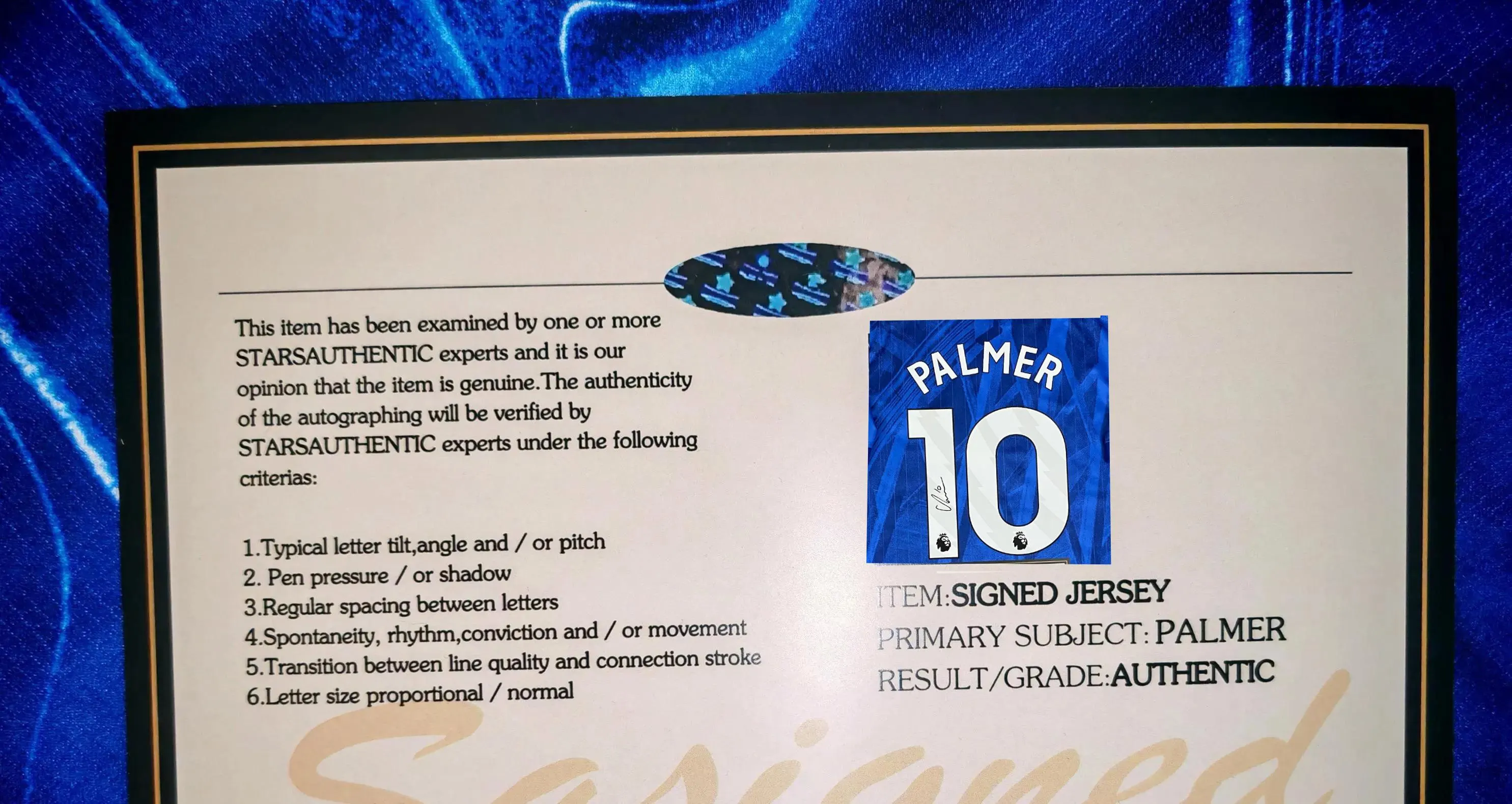 Cole Palmer SIGNED Chelsea 25/26 Home Jersey/Shirt - COA - 2025