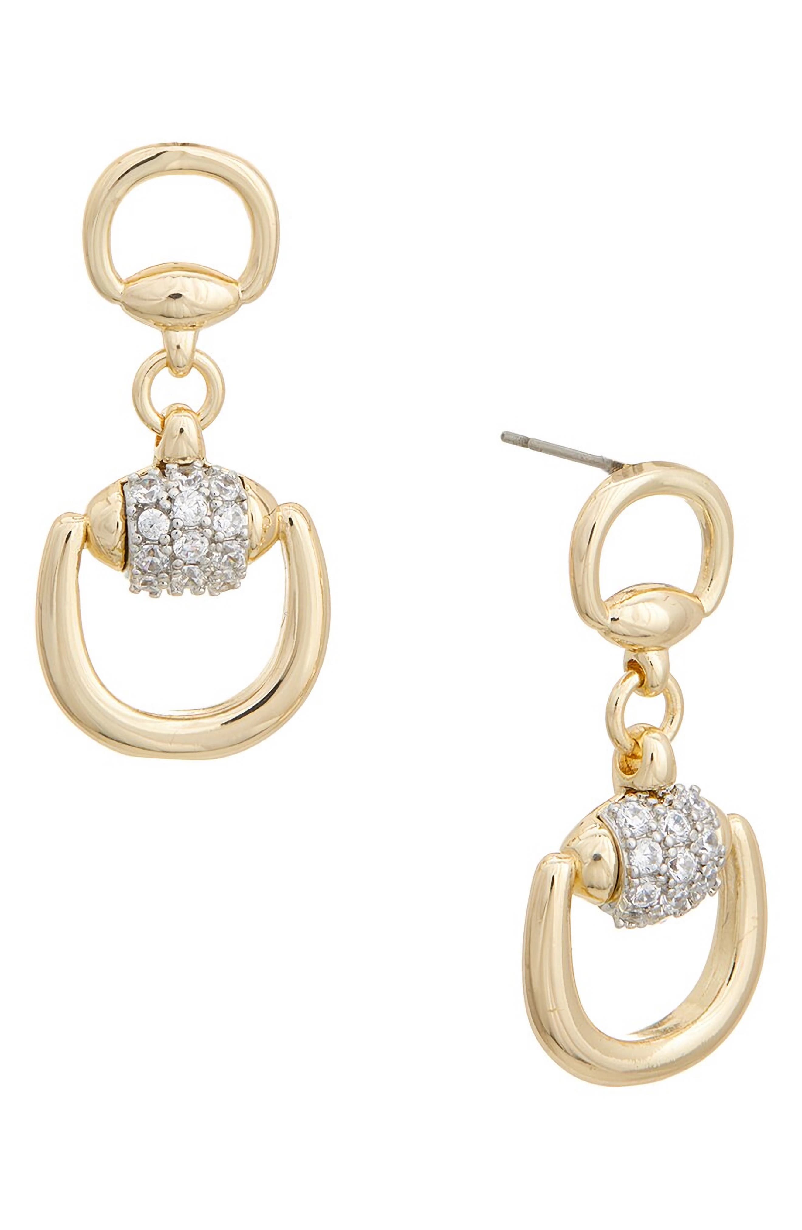 Juvell Cubic Zirconia Doorknocker Drop Earrings