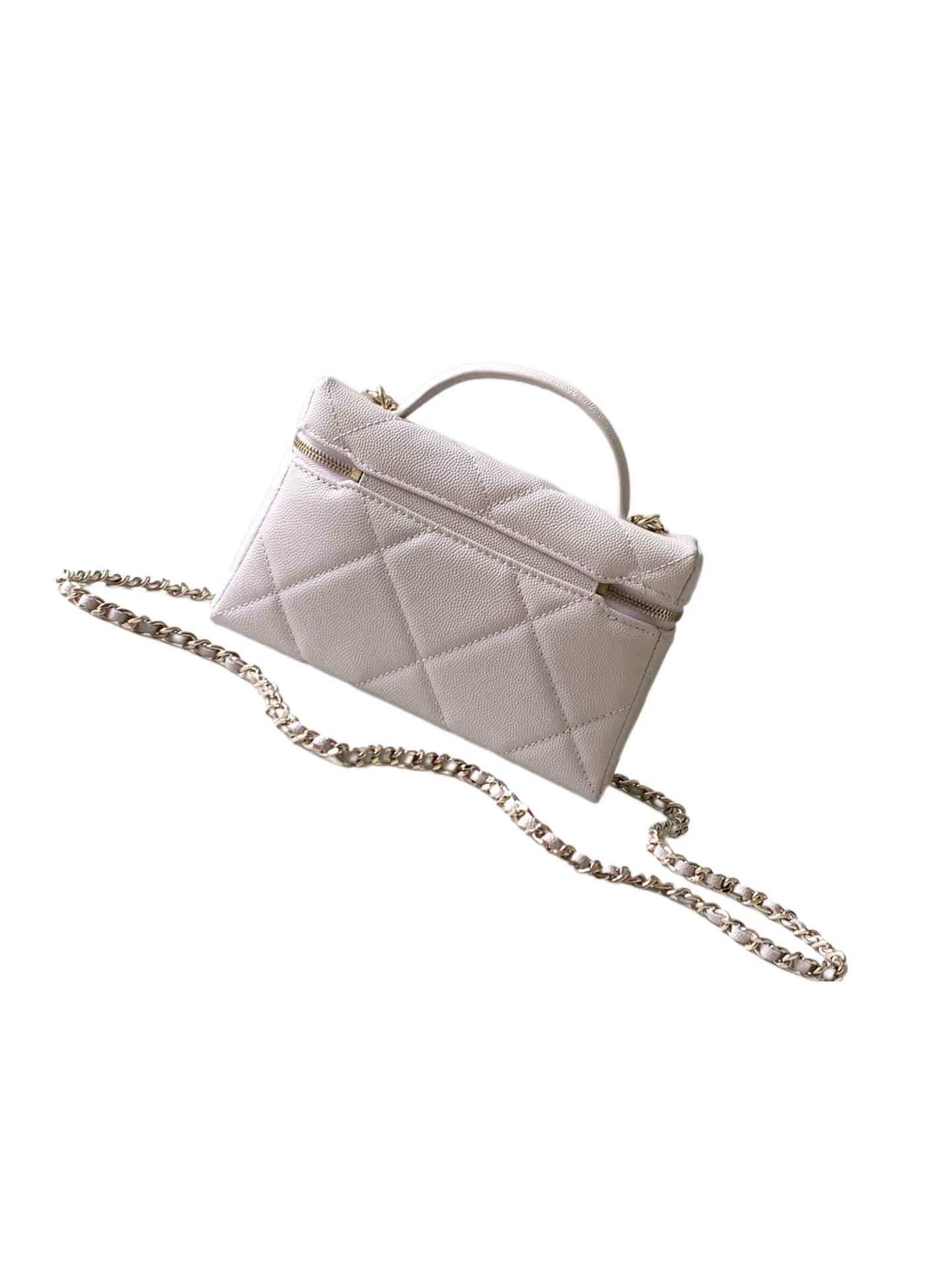 Chanel Grey Quilted Leather Top Handle Bag product photo from LabelPicks