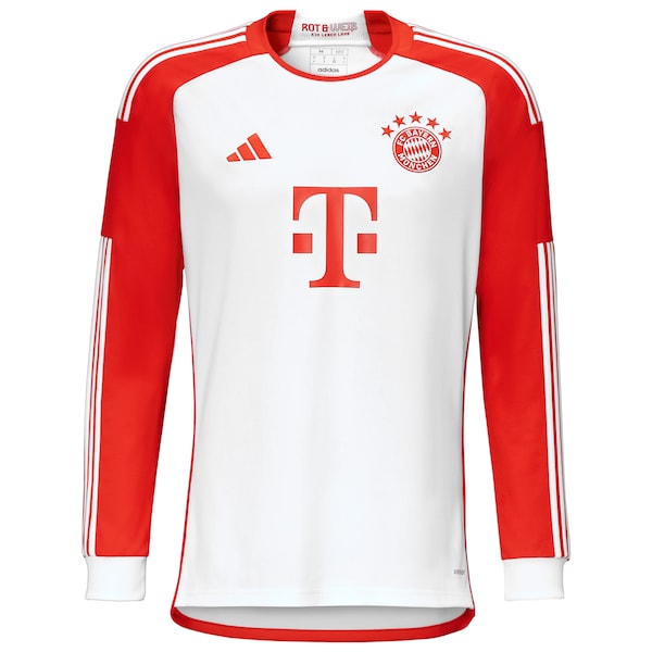 Bayern Munich adidas 2023/24 Home Replica Long Sleeve Jersey - White
