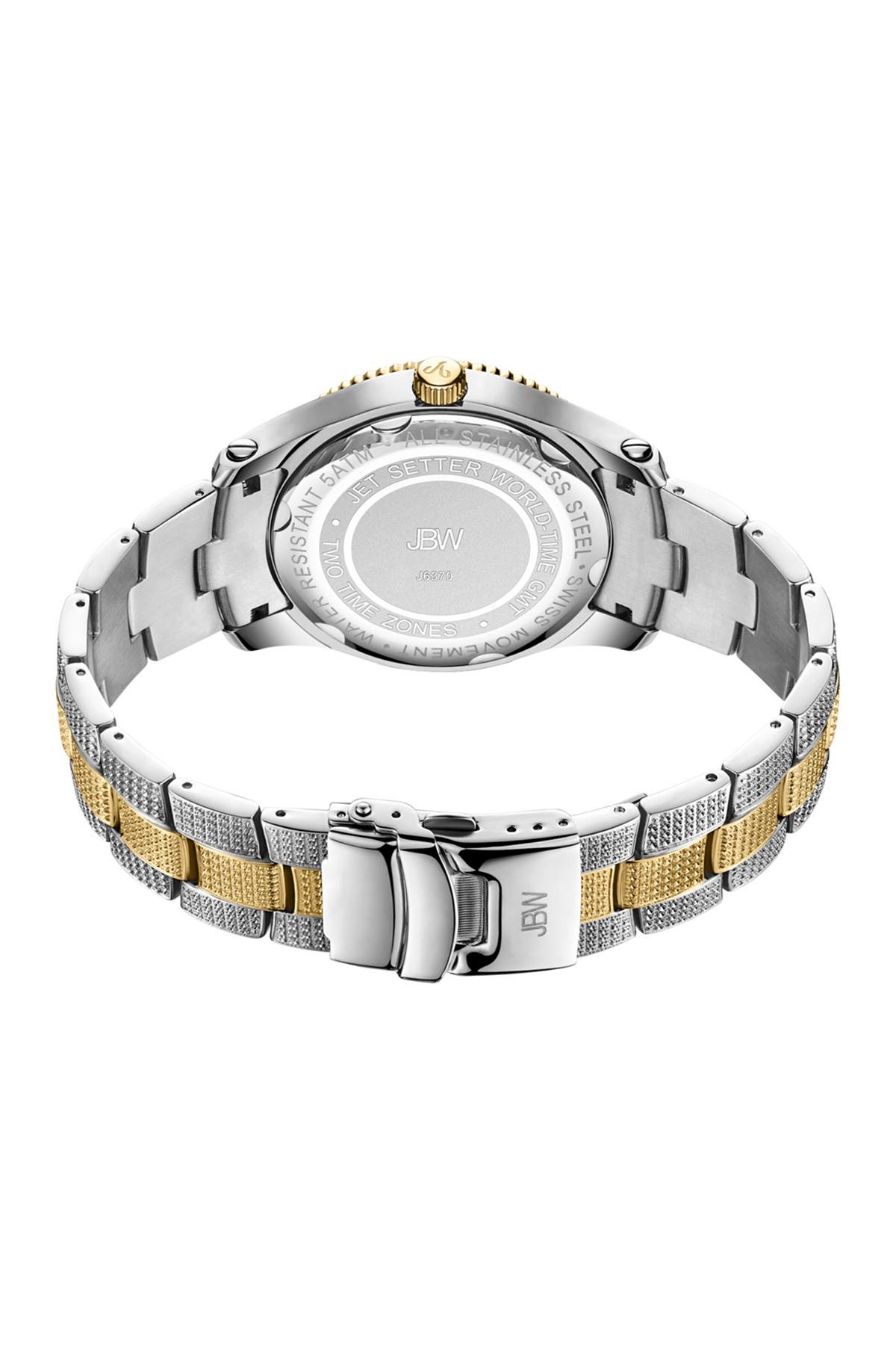 JBW Jet Setter GMT Diamond Bracelet Watch, 46mm