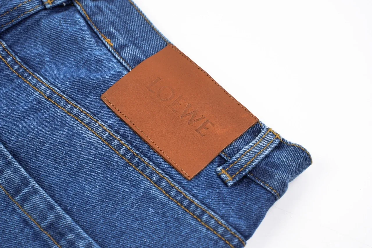 LOEWE Blue Denim Jeans with Knee Anagram Detail product photo from LabelPicks