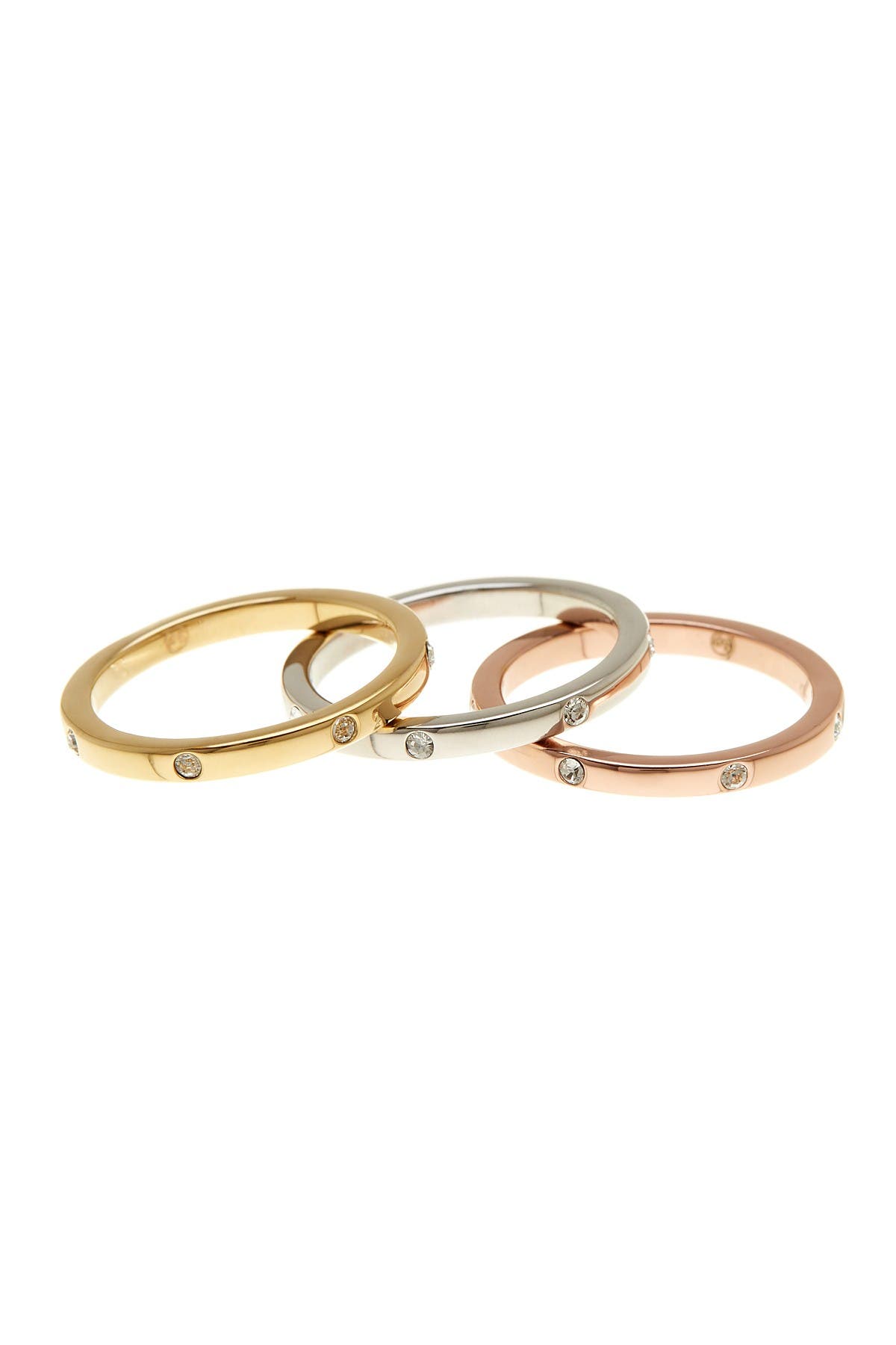 Adornia Water Resistant Swarovski Crystal Studded Band - Set of 3