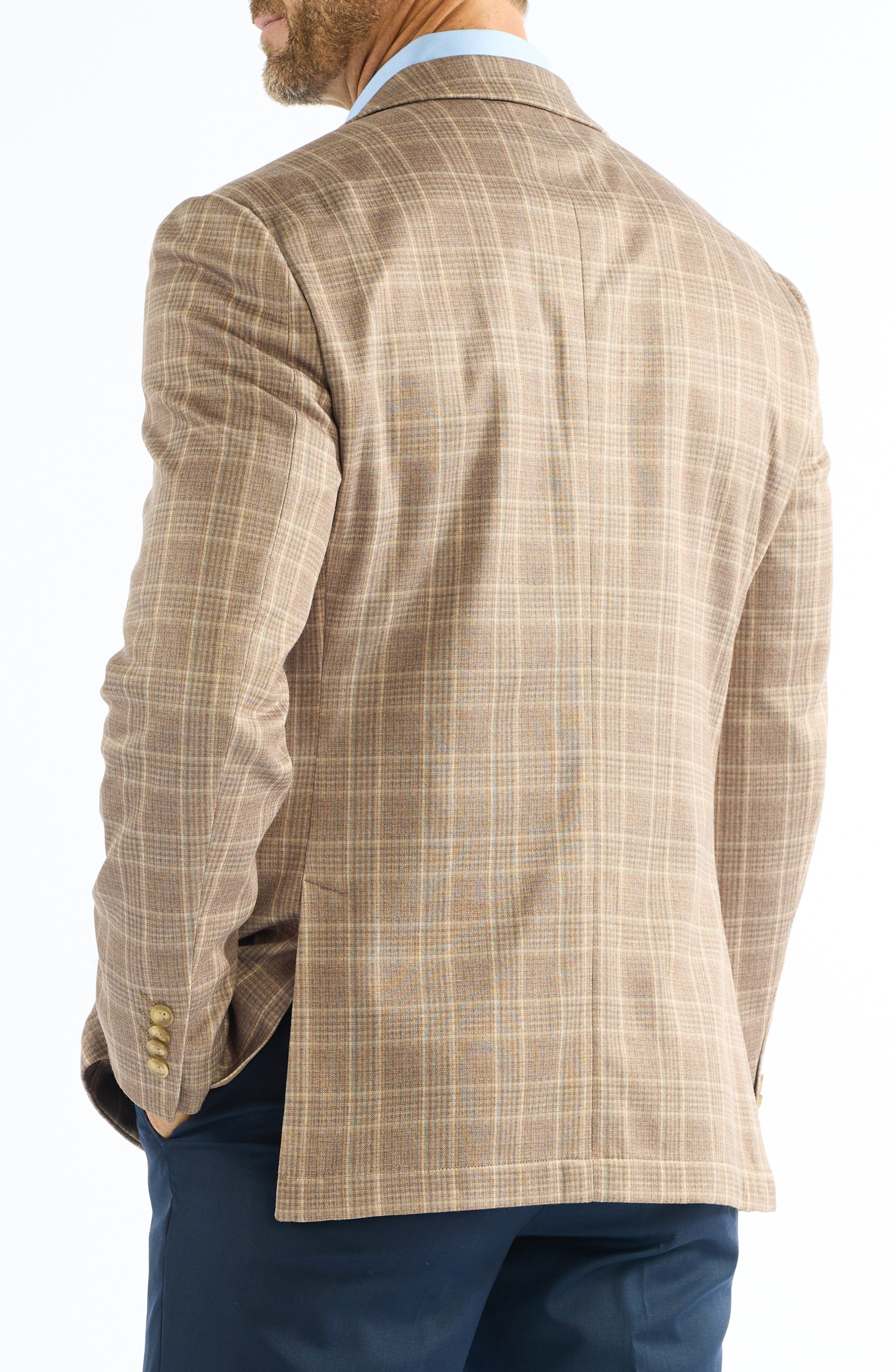 SAVILE ROW CO Plaid Knit Sport Coat