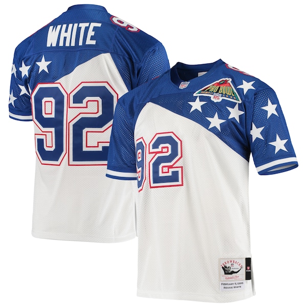 Reggie White NFC 1995 Pro Bowl Authentic Jersey - White/Blue
