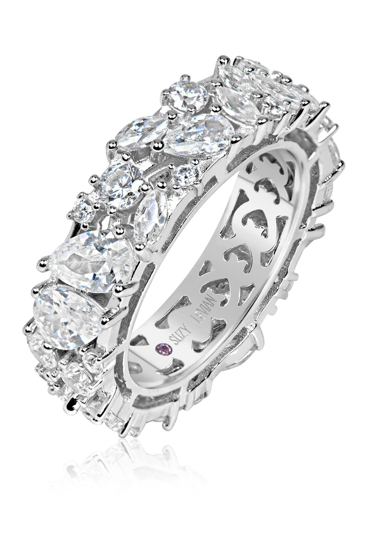 SUZY LEVIAN Sterling Silver CZ Eternity Band