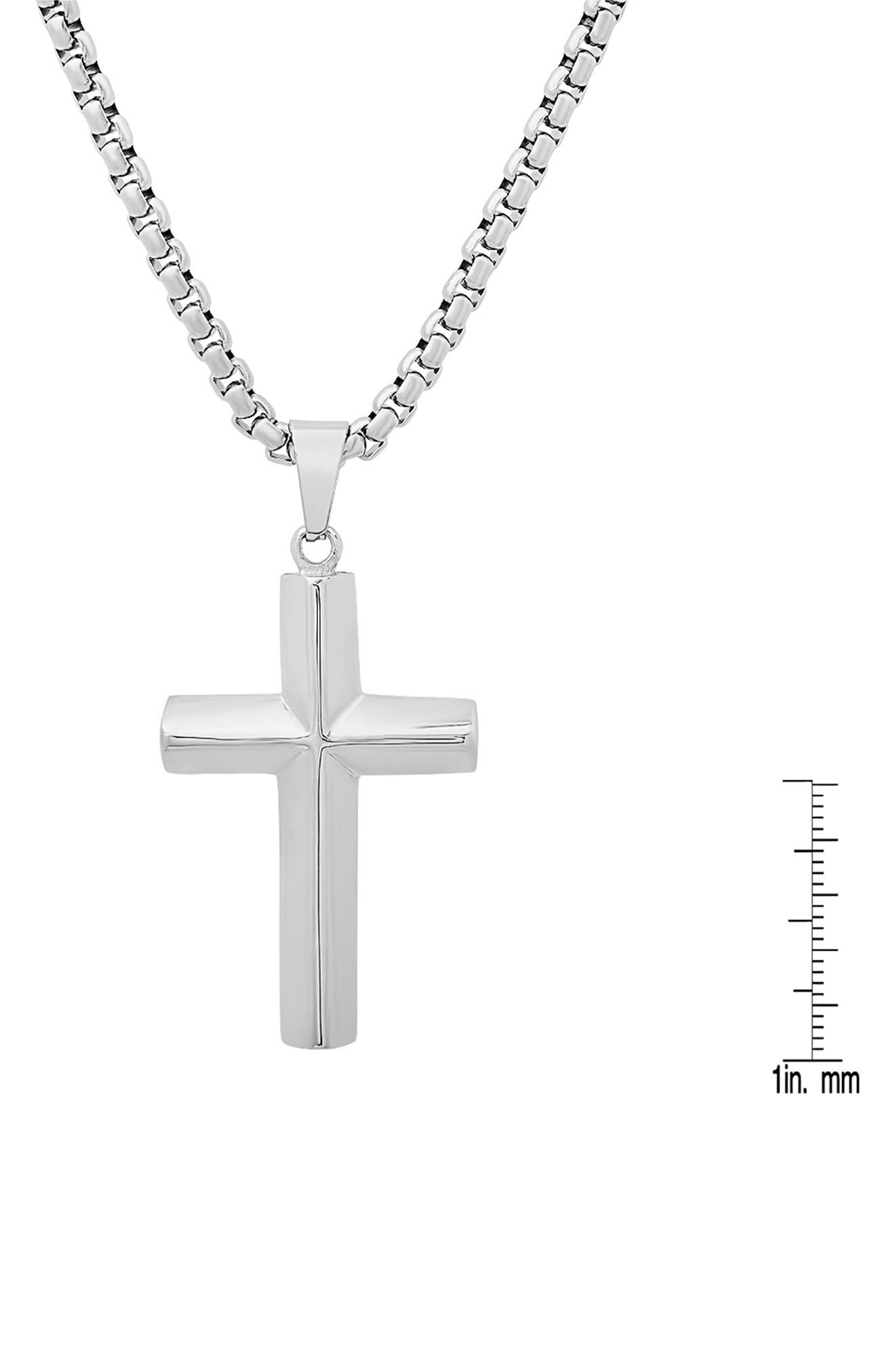 HMY JEWELRY Stainless Steel Cross Pendant Necklace