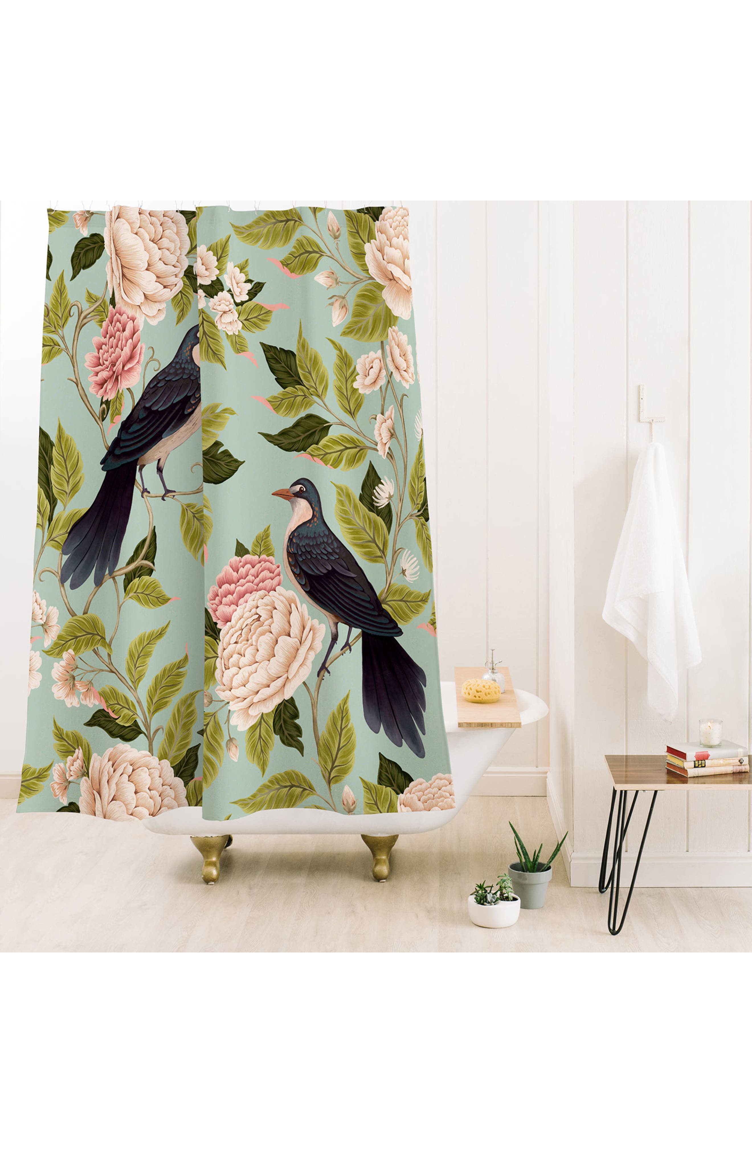 Deny Designs Natural Matter Bird Song Shower Curtain
