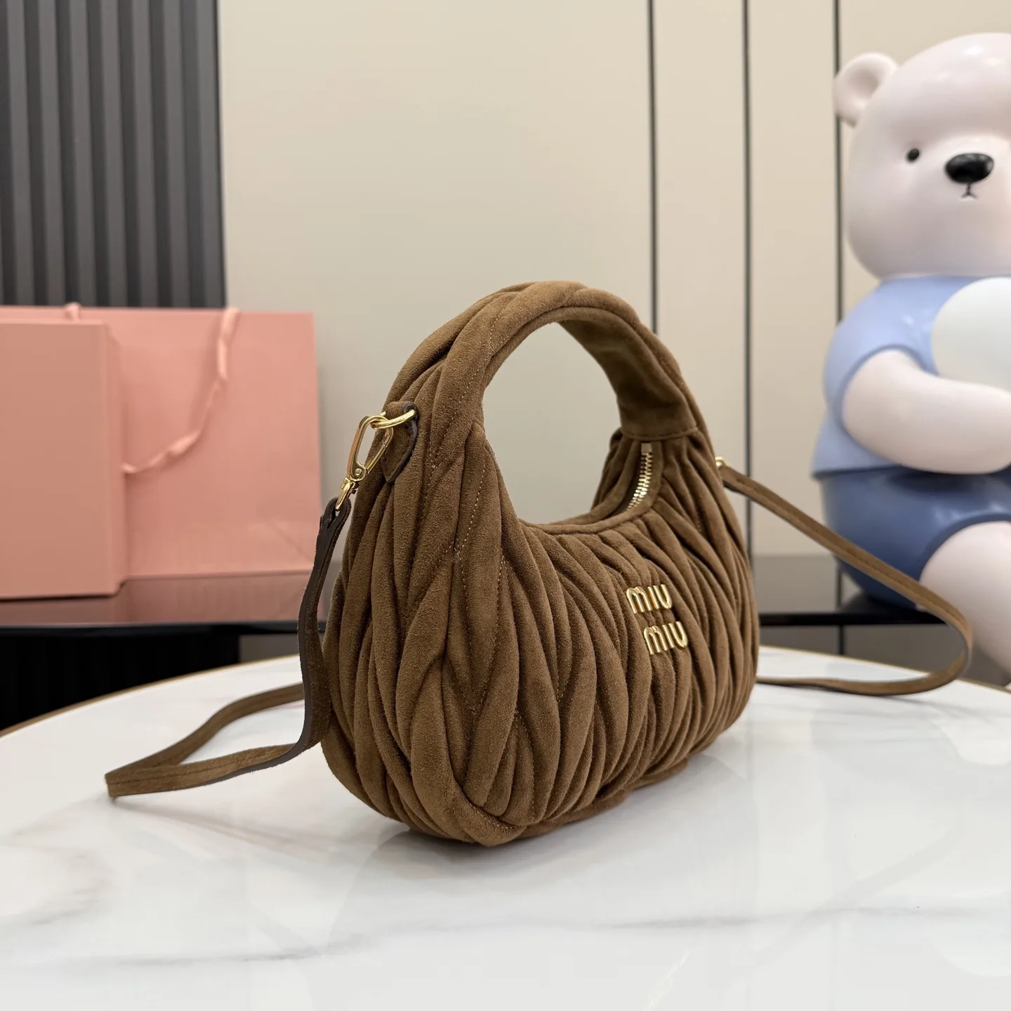 Miu Miu Lambskin Matelasse Hobo Bag product photo from LabelPicks