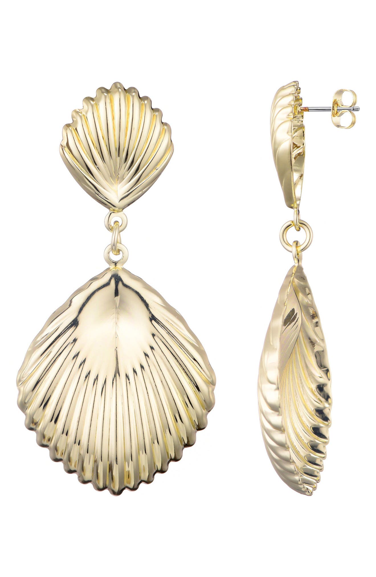 Adornia Shell Inspired Drop Earrings