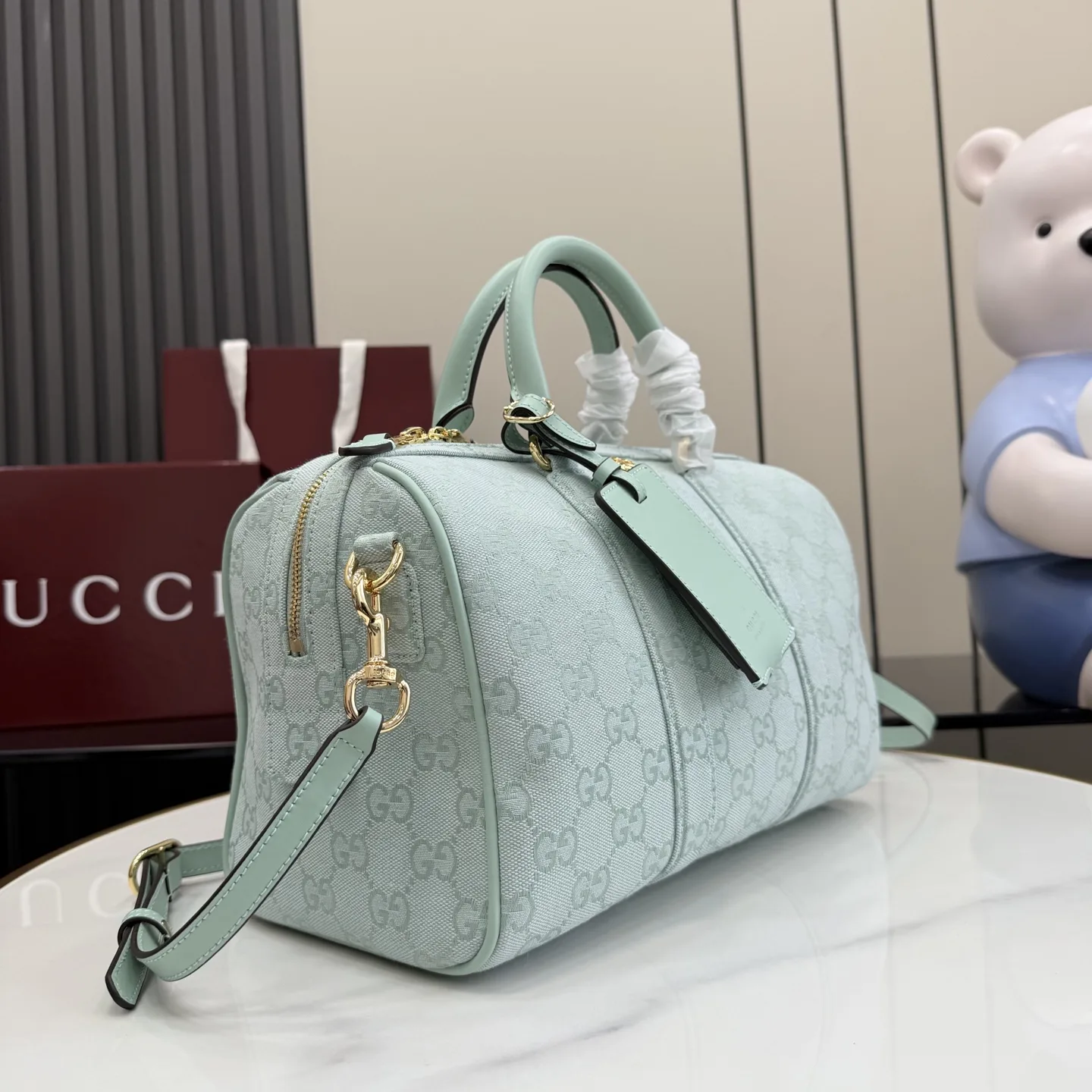 Gucci Blue Ophidia GG Supreme Canvas Top Handle Bag product photo from LabelPicks