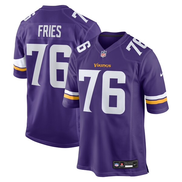 Will Fries Minnesota Vikings Nike Team Game Jersey -  Purple