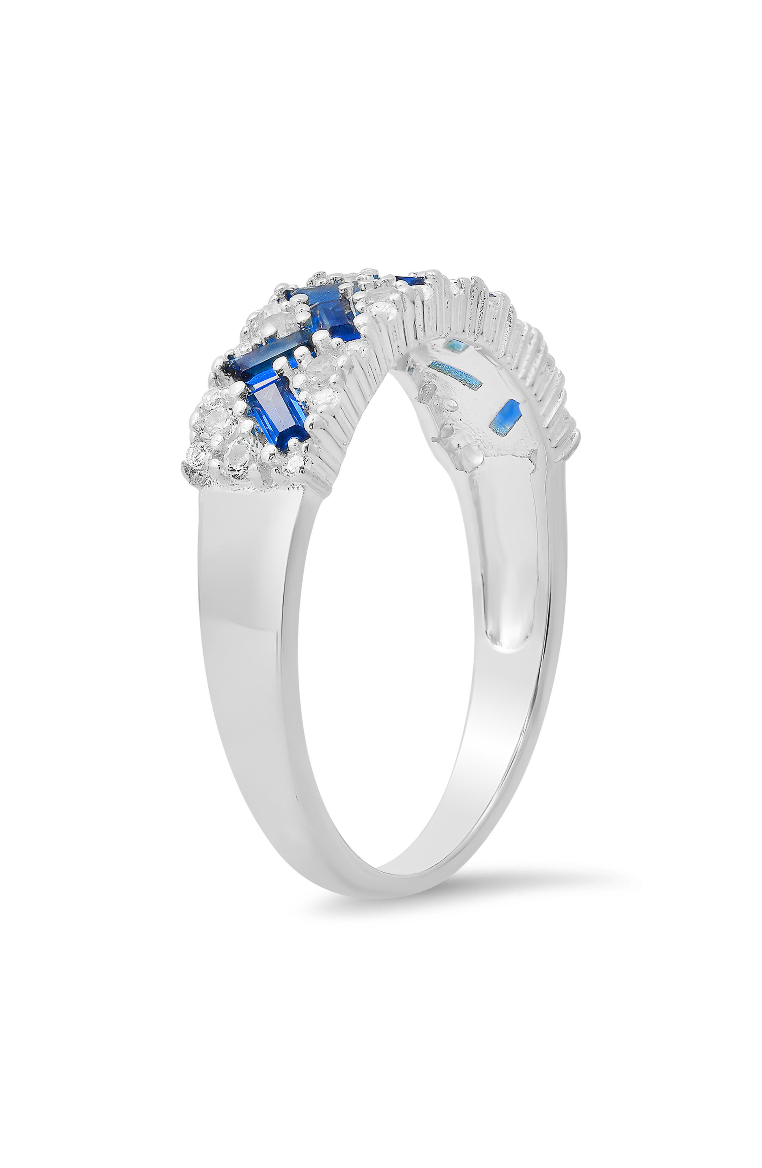 Queen Jewels Sterling Silver Two-Tone CZ Pavé Ring