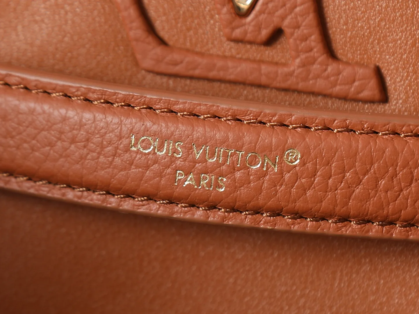 Louis Vuitton Capucines Brown Calfskin Top Handle Bag product photo from LabelPicks