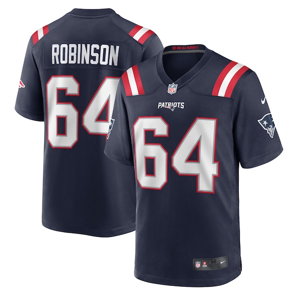 Layden Robinson New England Patriots Nike  Game Jersey -  Navy