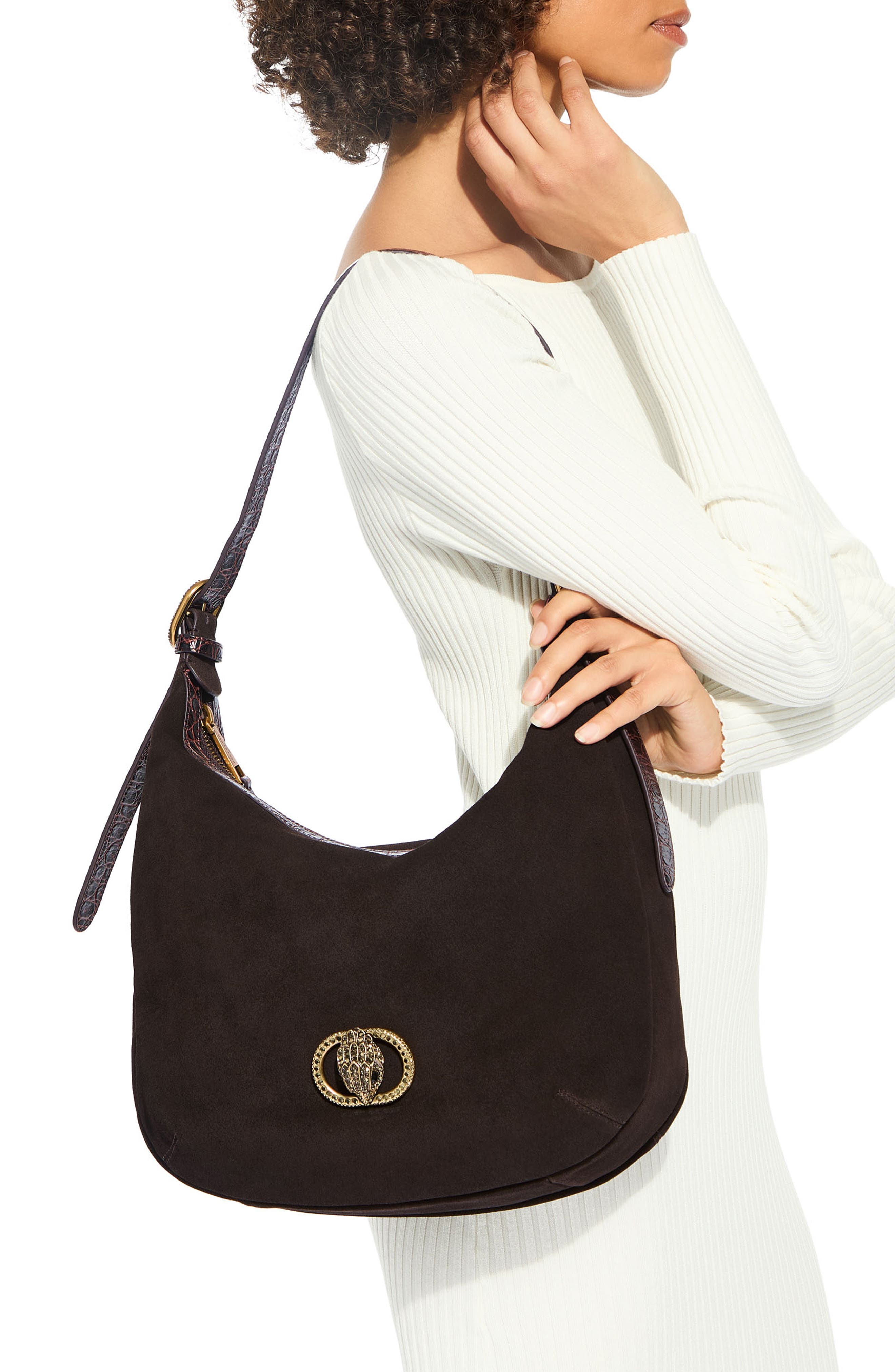 Kurt Geiger London Chelsea Soft Suede Hobo Bag