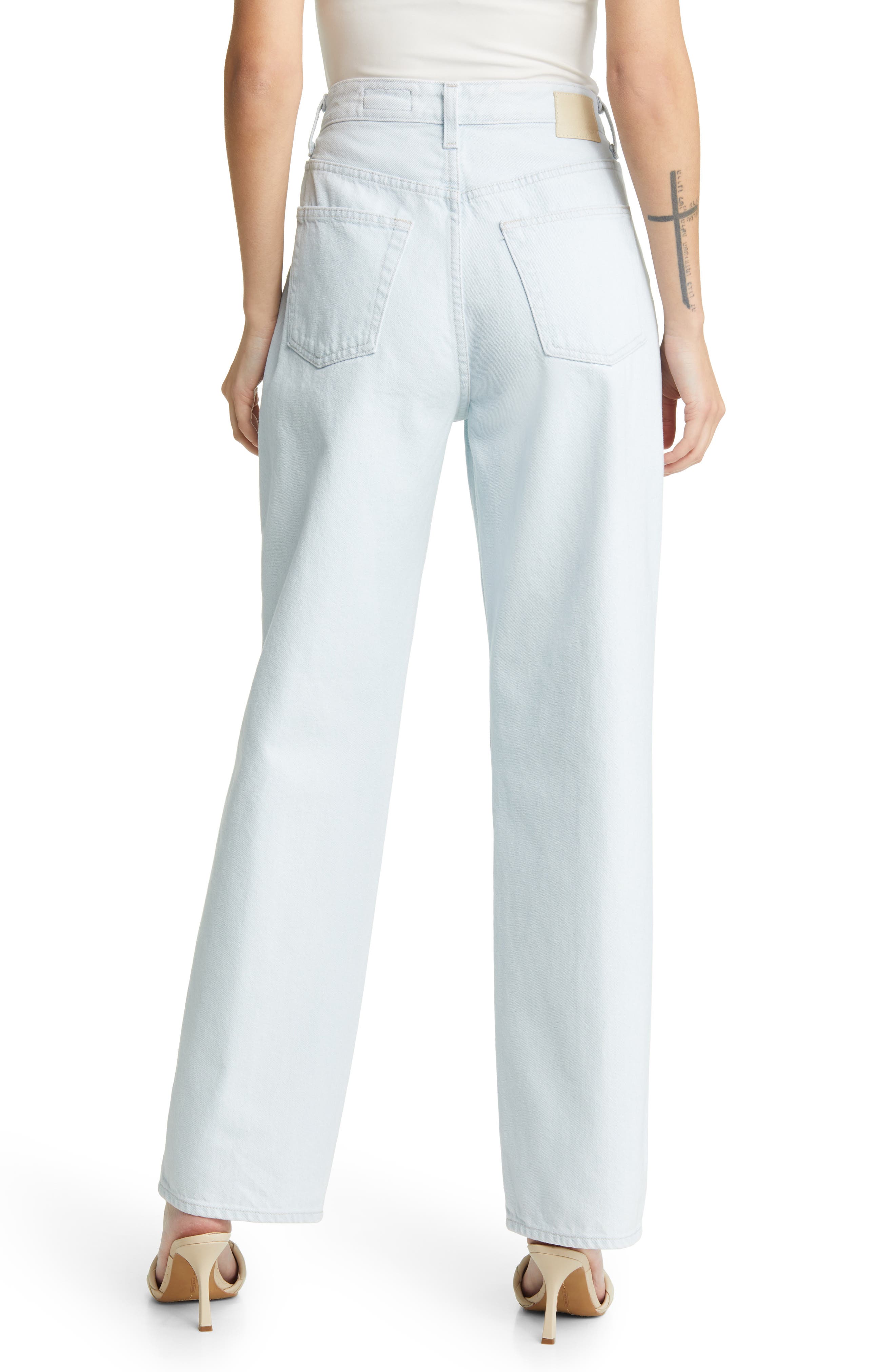 AG Clove Pintuck High Waist Straight Leg Jeans