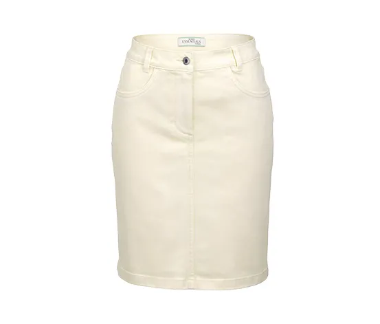 Jeansrock, cremefarben