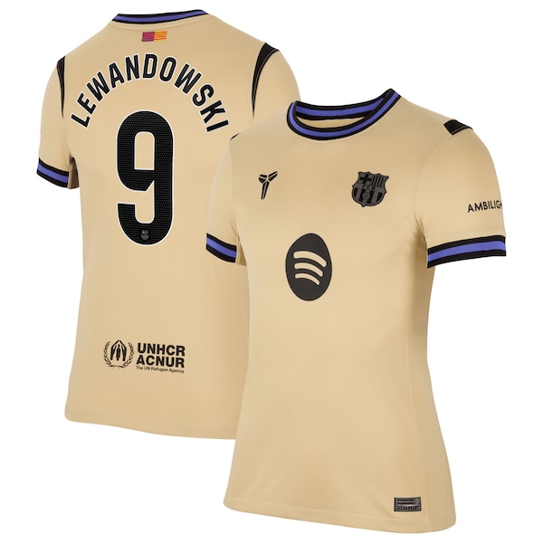 Robert Lewandowski Barcelona Nike Women's 2025/26 Away Stadium Replica Jersey - Gold