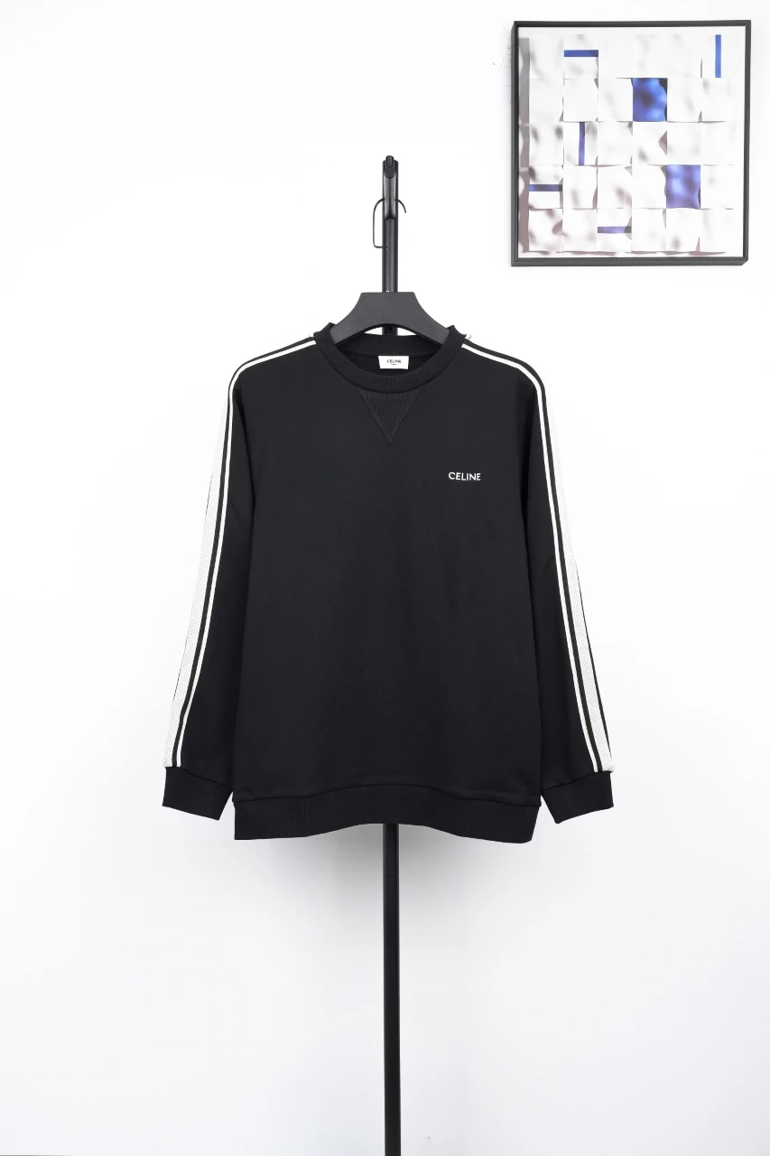 CELINE Black Logo Tape Crewneck Sweatshirt product photo from LabelPicks