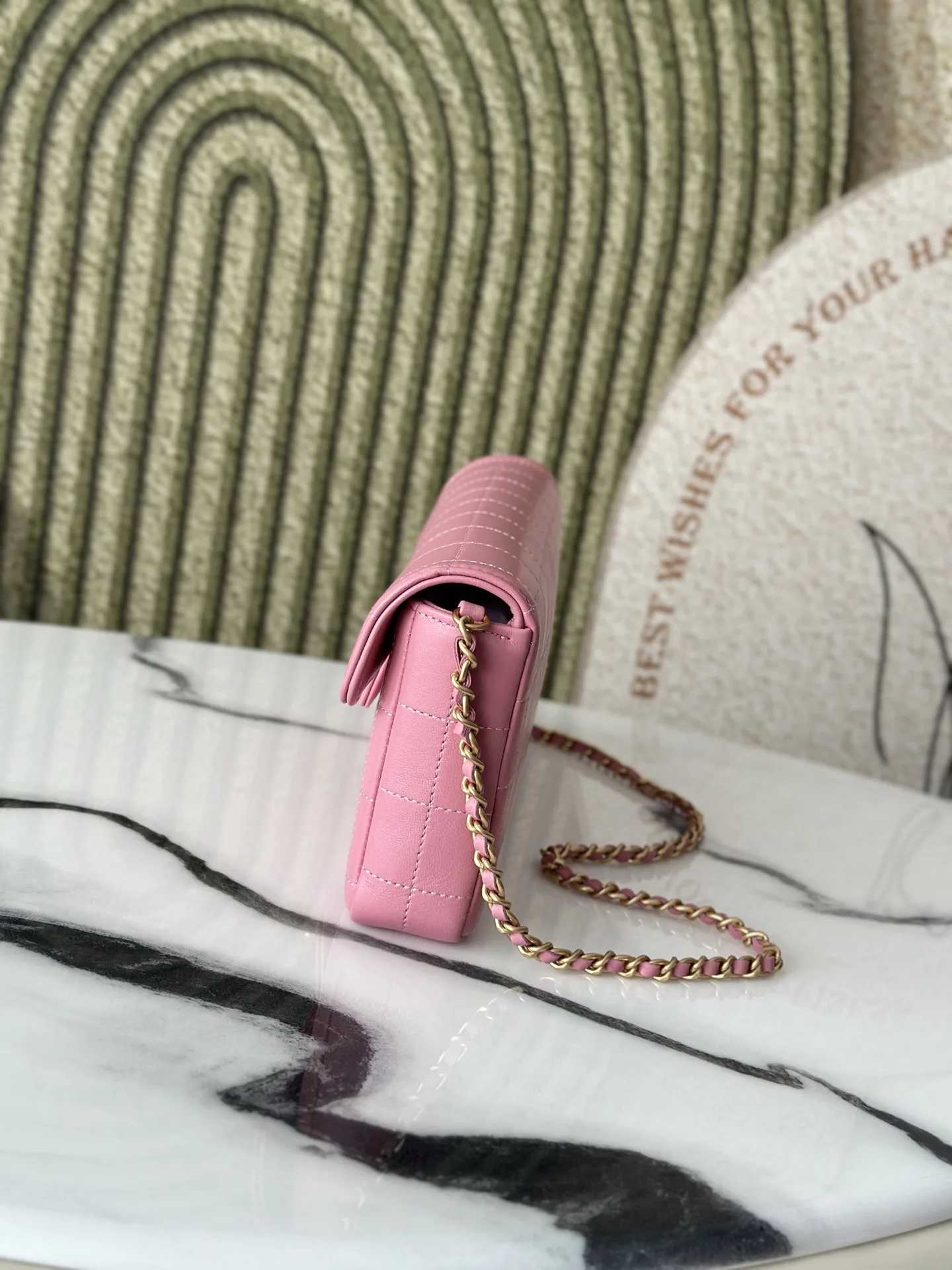 Chanel Pink Lambskin Shoulder Bag product photo from LabelPicks