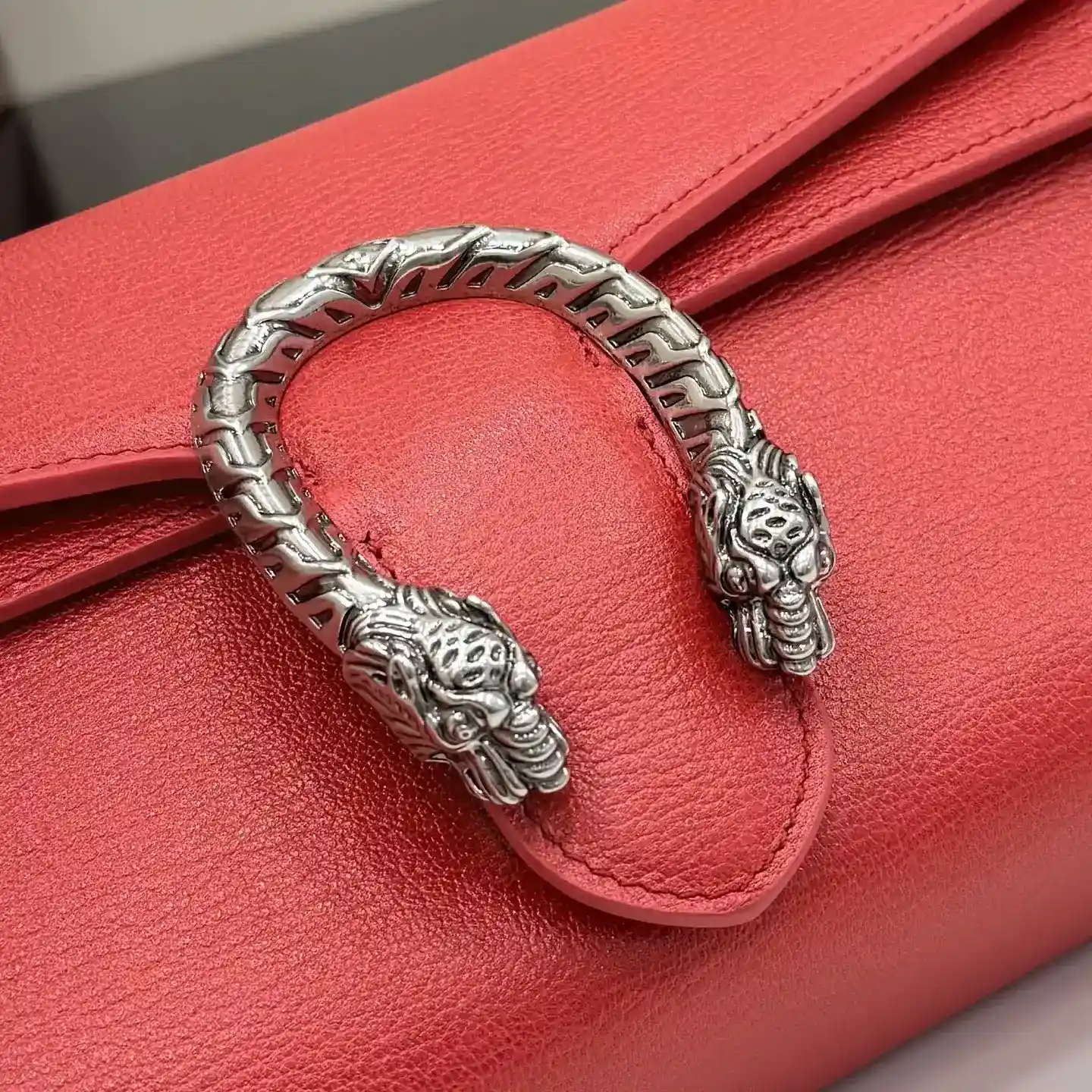 Gucci Dionysus Red Grained Leather Shoulder Bag product photo from LabelPicks