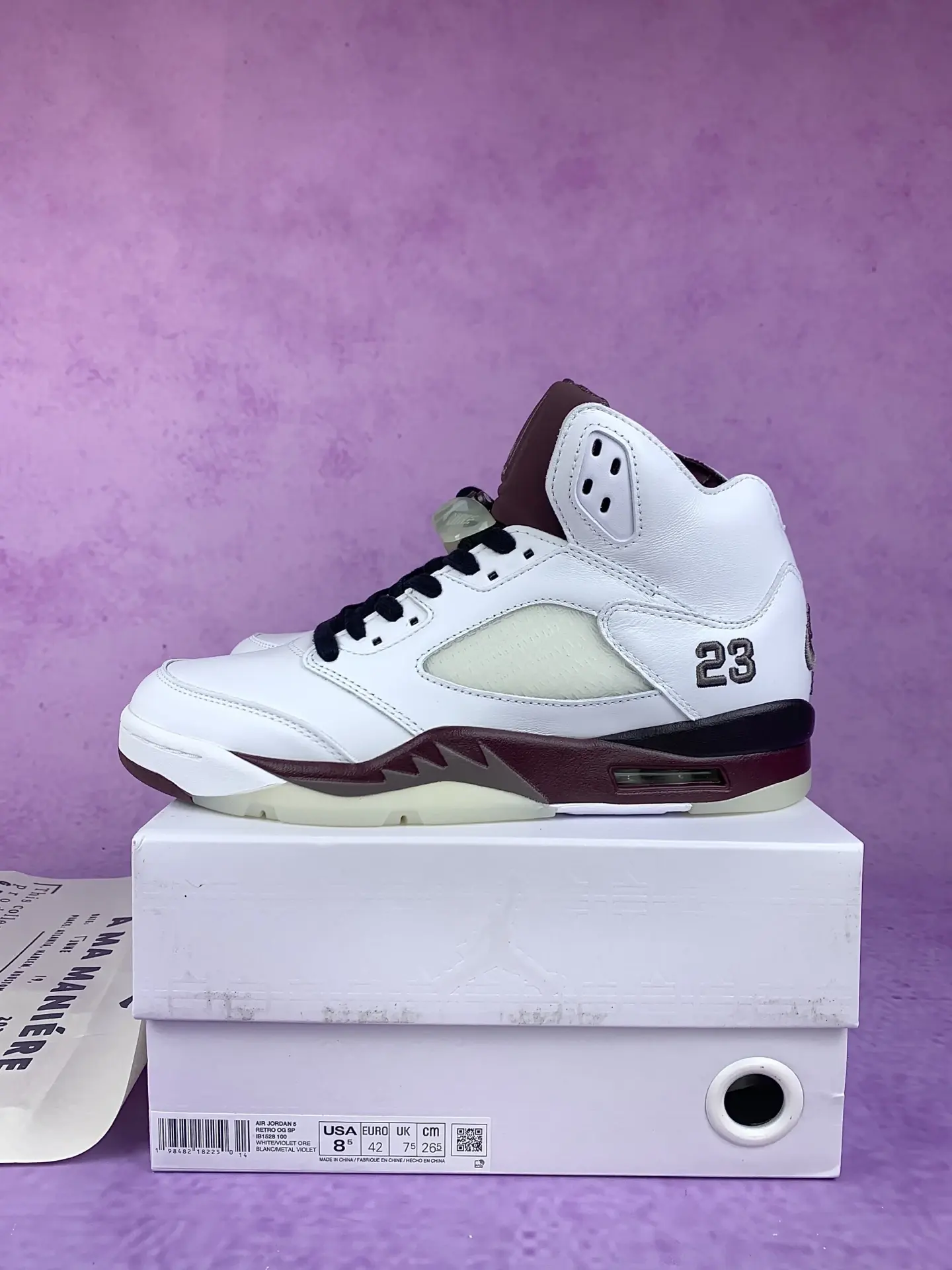 A Ma Maniere x Air Jordan 5 “Violet Ore” Shoes product photo from LabelPicks