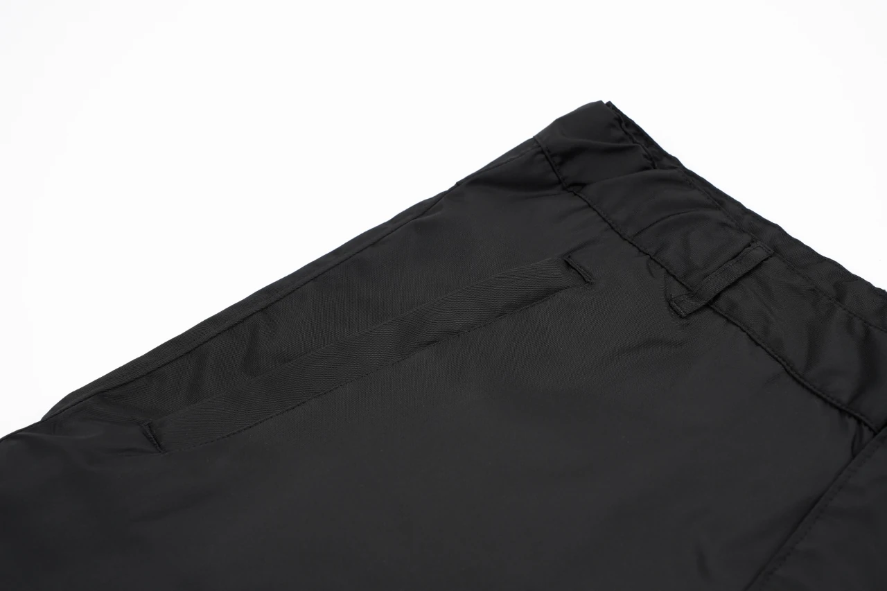Prada Black Nylon Triangle Logo Trousers product photo from LabelPicks